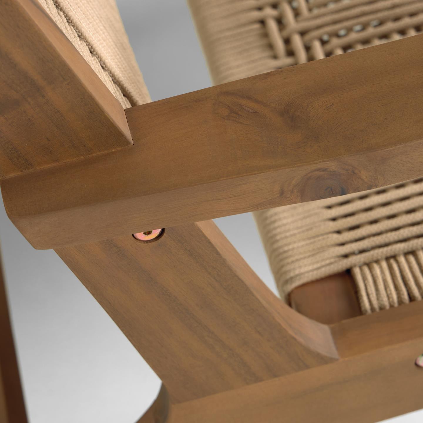 Fotel GERALDA lite drewno akacjowe z ciemnym wykończeniem La Forma Eye on Design