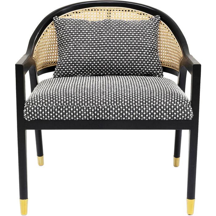 Fotel HORIZON czarny z rattanem - Eye on Design