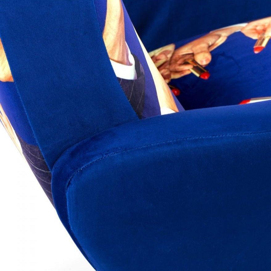 Fotel LIPSTICKS niebieski Seletti Eye on Design