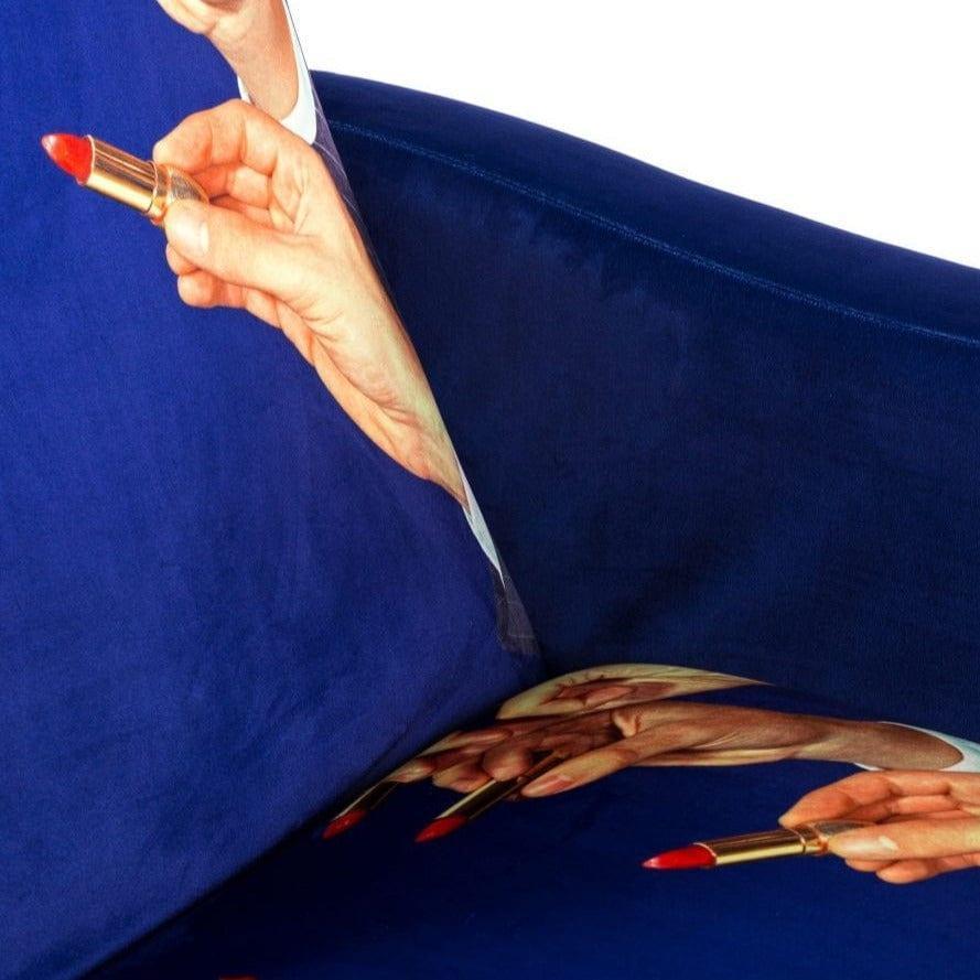 Fotel LIPSTICKS niebieski Seletti Eye on Design