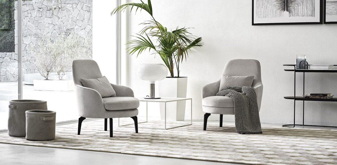 Fotel MEDEA ciemnobrązowa podstawa Calligaris Eye on Design