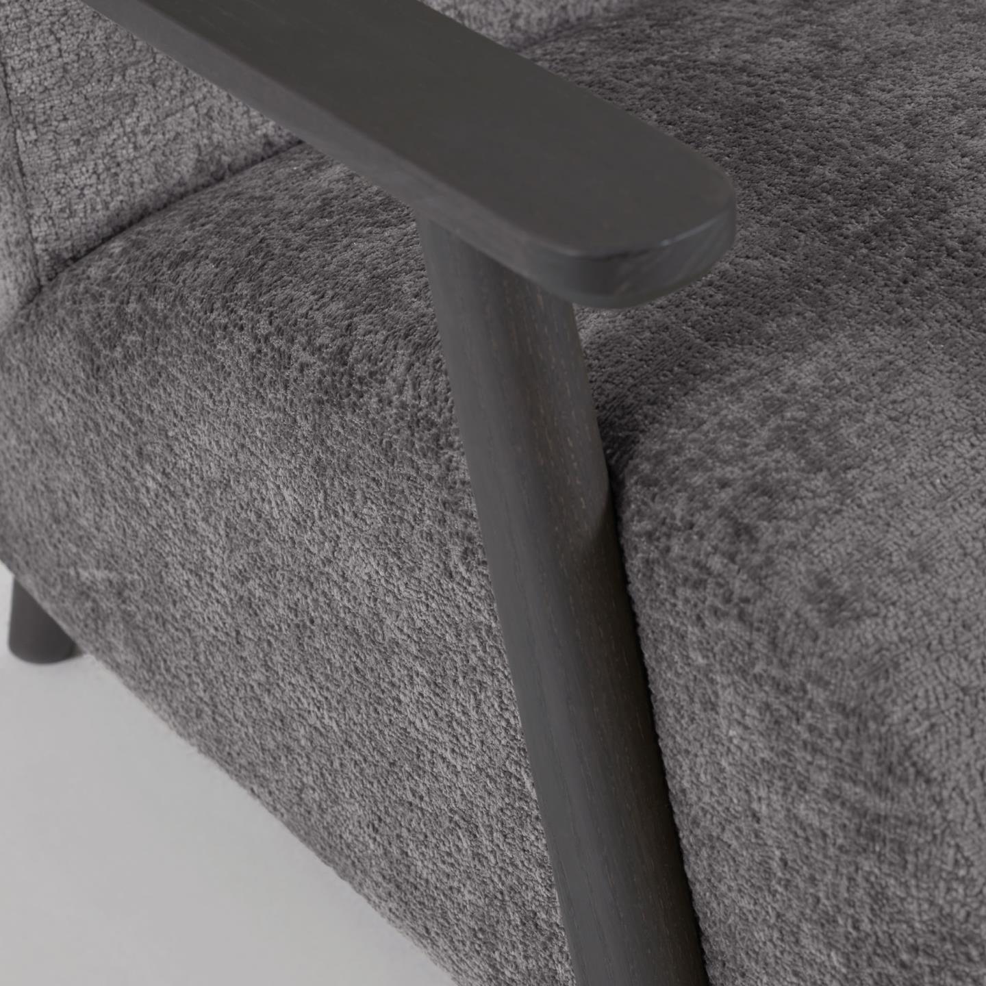 Fotel MEGHAN szary szenil z wenge podstawą La Forma Eye on Design