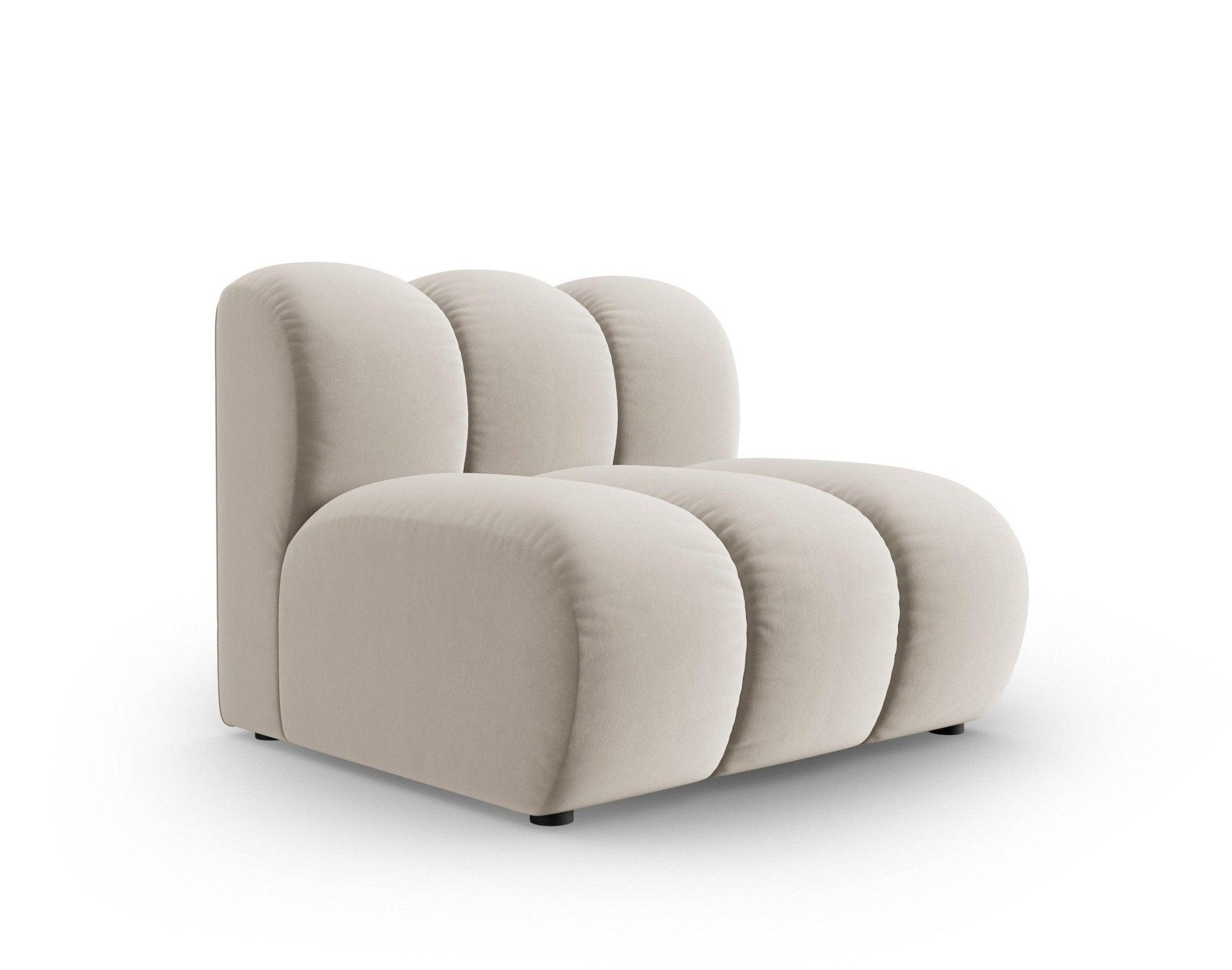 Fotel / moduł aksamitny SKYLER beżowy Interieurs 86 Eye on Design