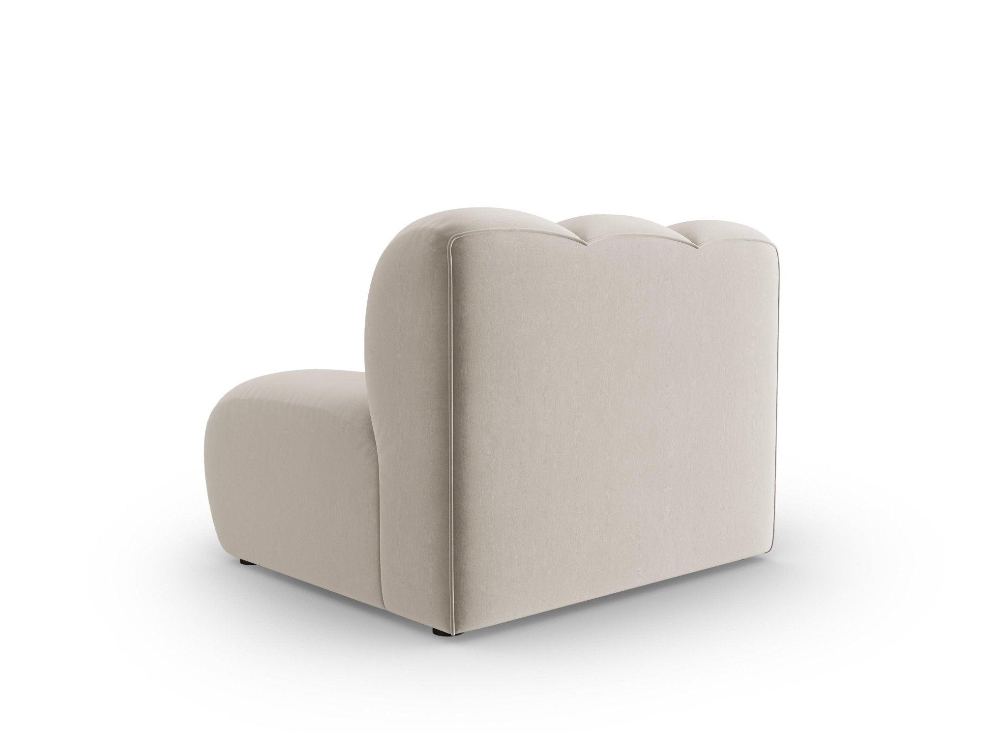 Fotel / moduł aksamitny SKYLER beżowy Interieurs 86 Eye on Design