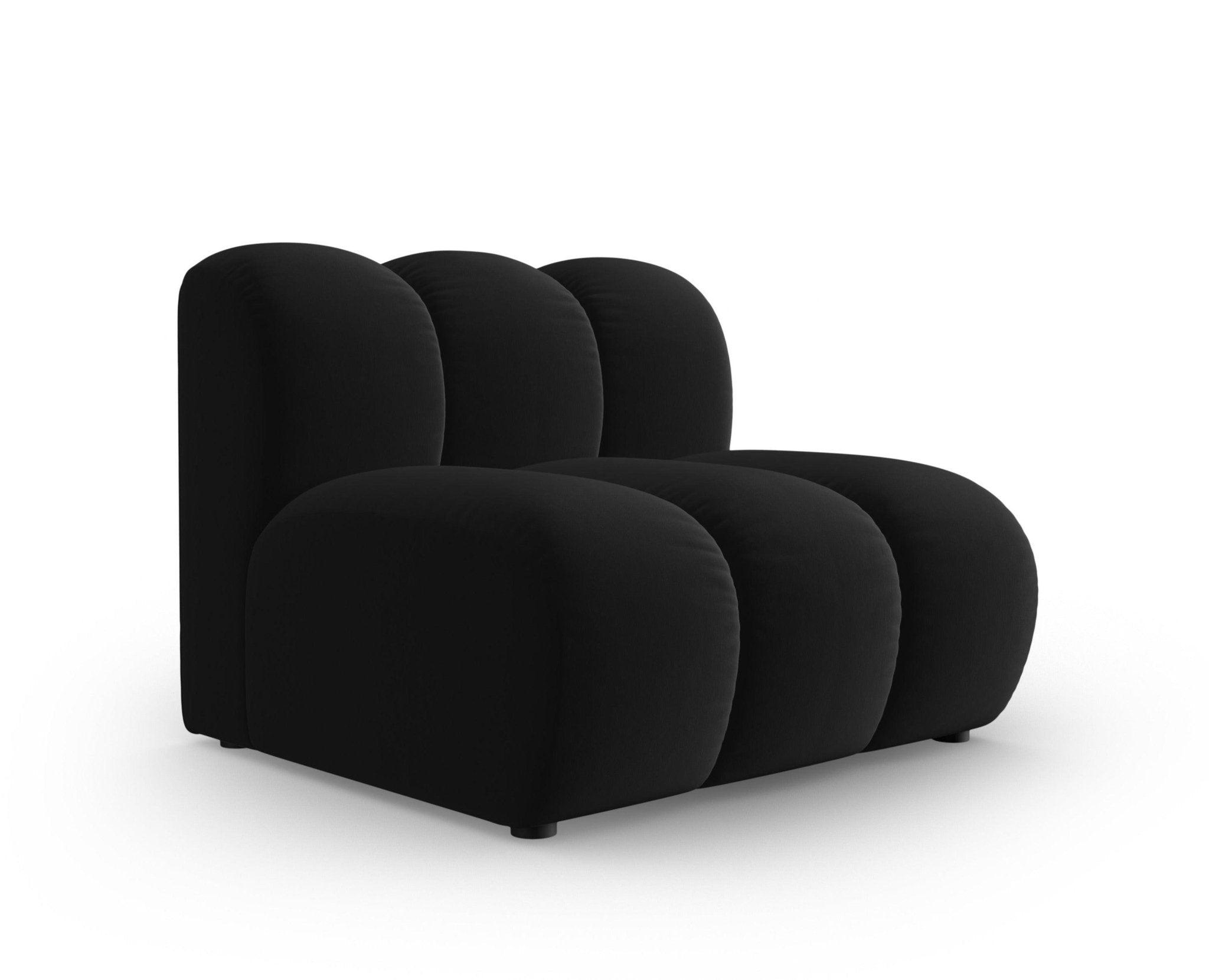 Fotel / moduł aksamitny SKYLER czarny Interieurs 86 Eye on Design