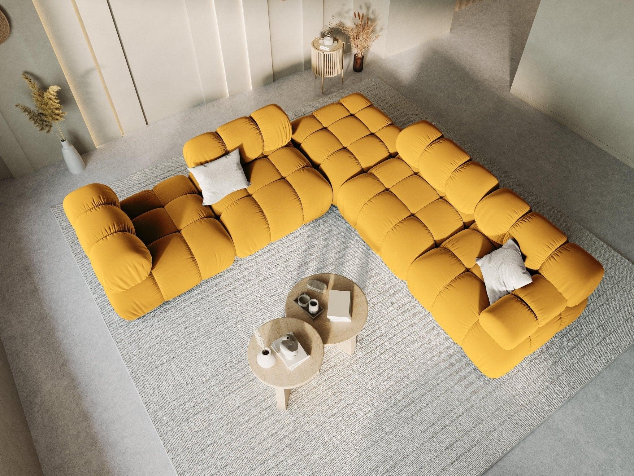 Fotel / moduł aksamitny TROPEA musztardowy Milo Casa Eye on Design
