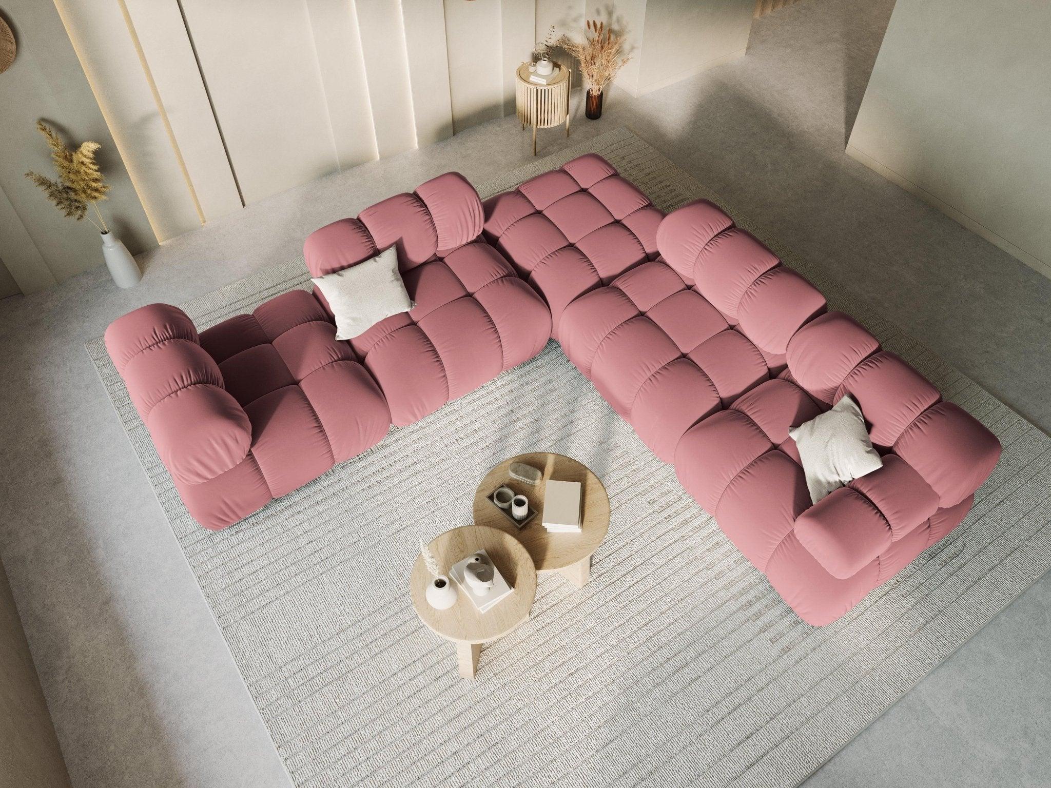 Fotel / moduł aksamitny TROPEA różowy Milo Casa Eye on Design