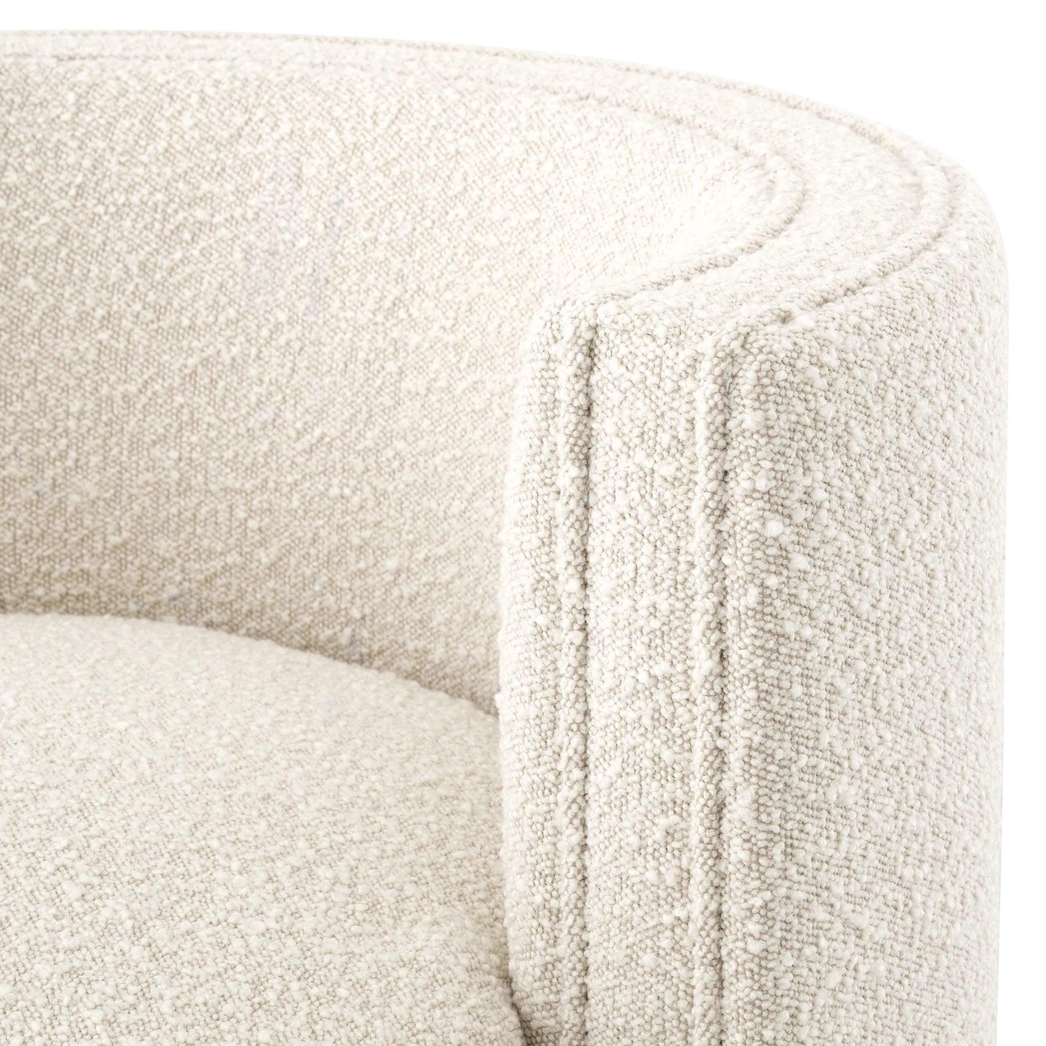 Fotel obrotowy AMANDA kremowy boucle Eichholtz Eye on Design