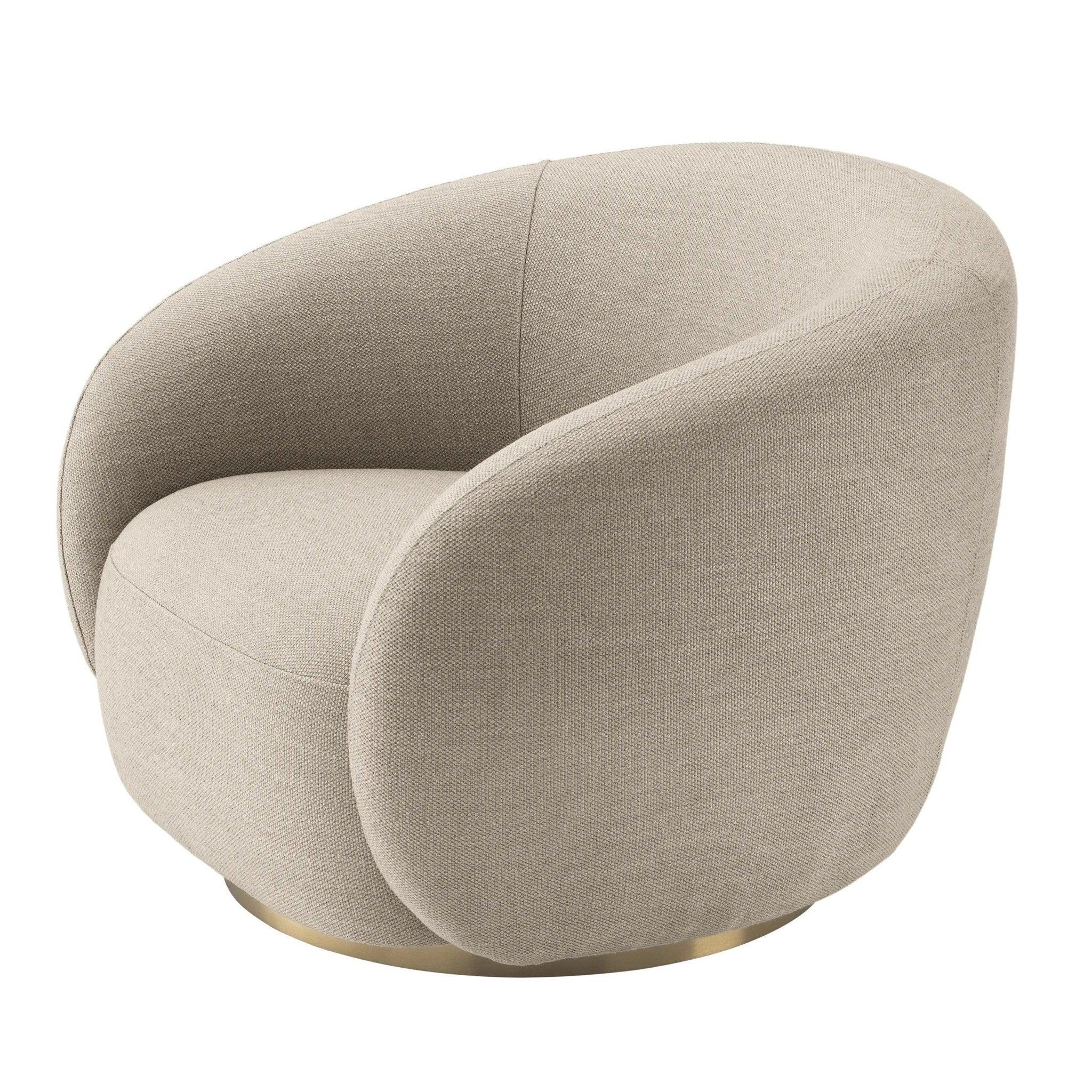 Fotel obrotowy BRICE piaskowy Eichholtz Eye on Design