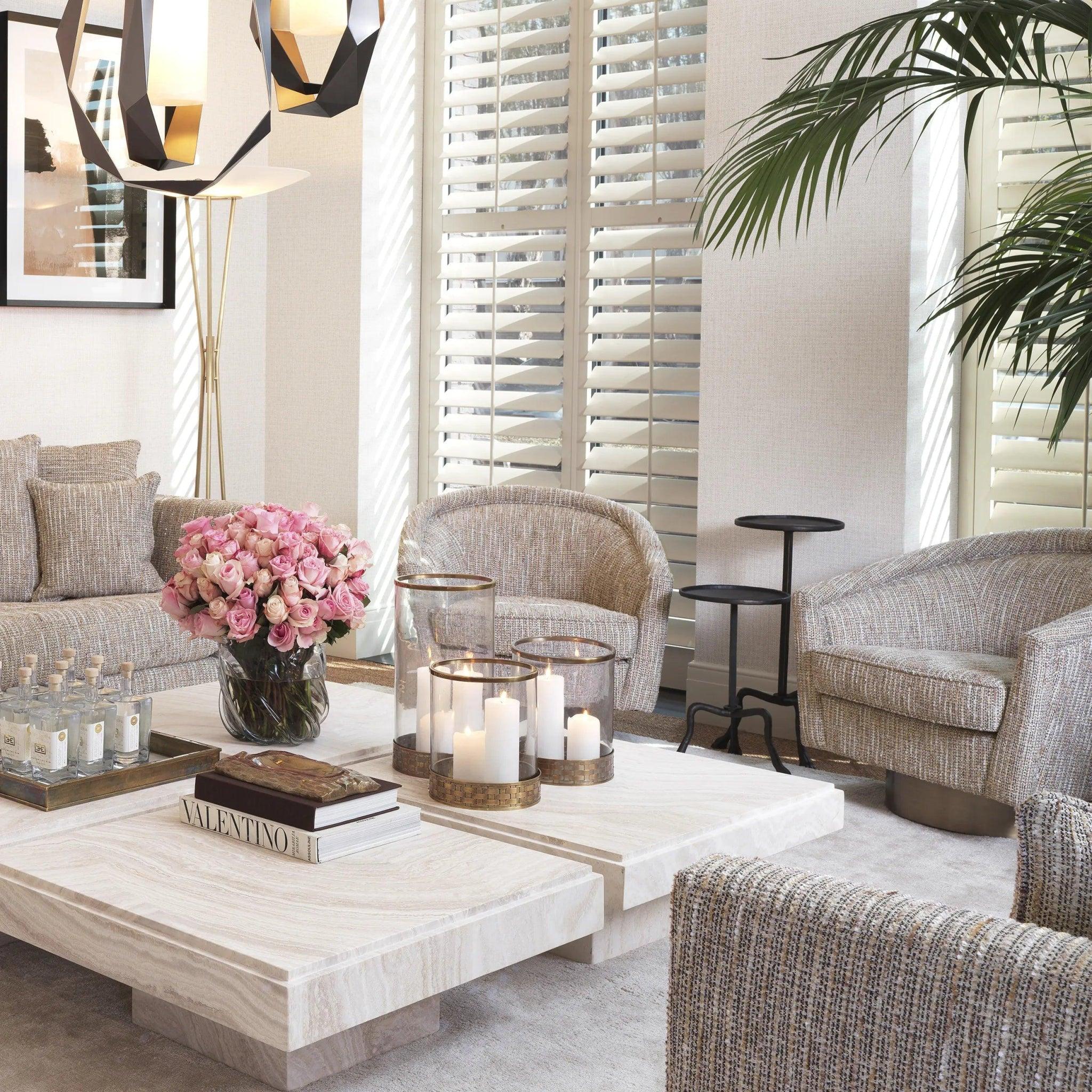 Fotel obrotowy CATENE beżowy melanż Eichholtz Eye on Design