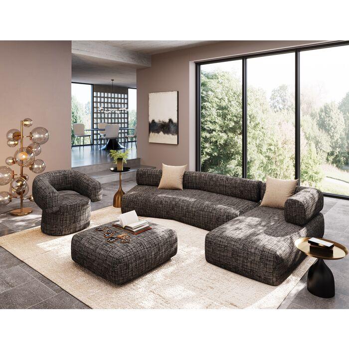 Fotel obrotowy MAYE BOW szary melanż – Kare Design