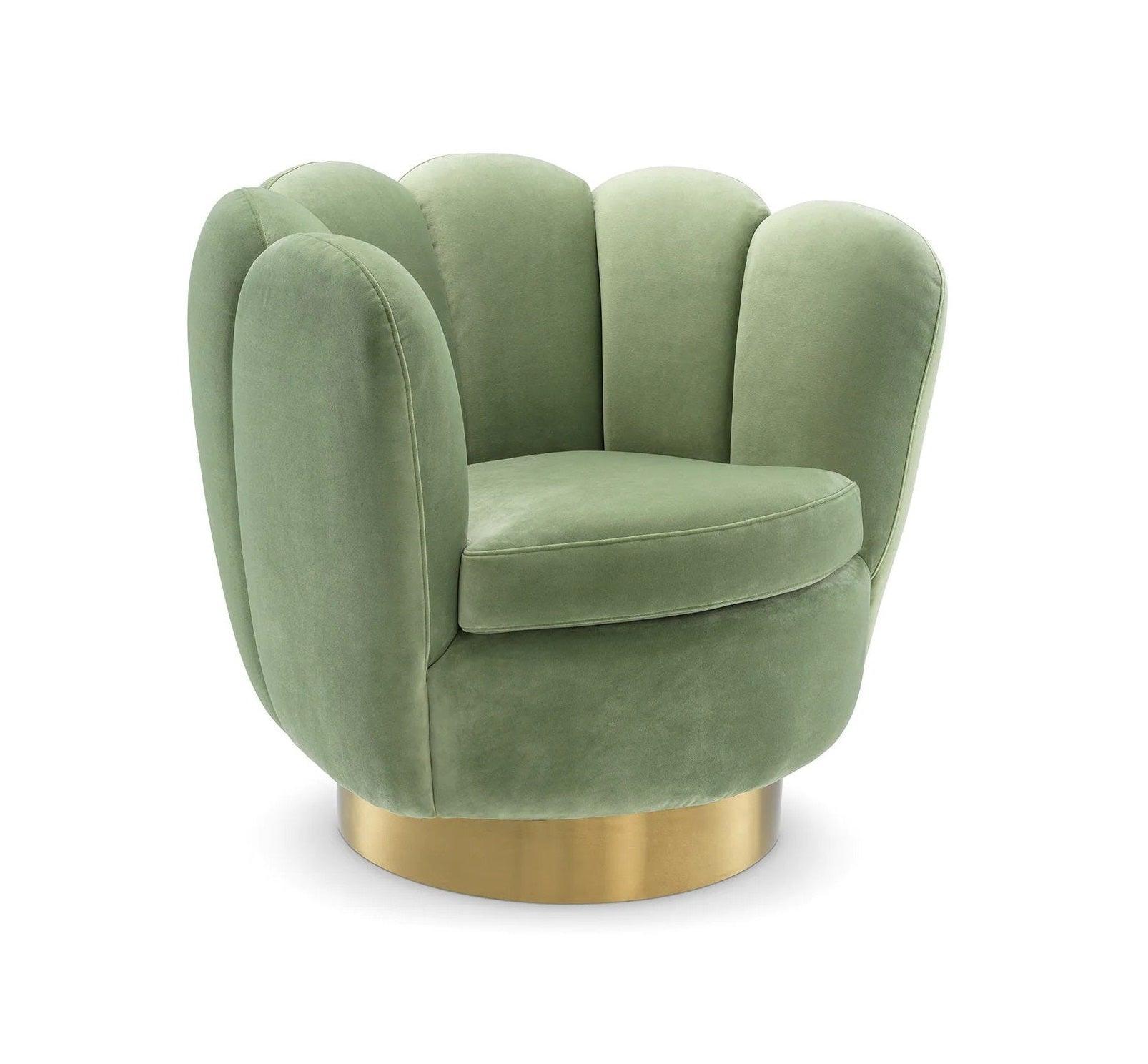 Fotel obrotowy MIRAGE pistacjowy Eichholtz Eye on Design