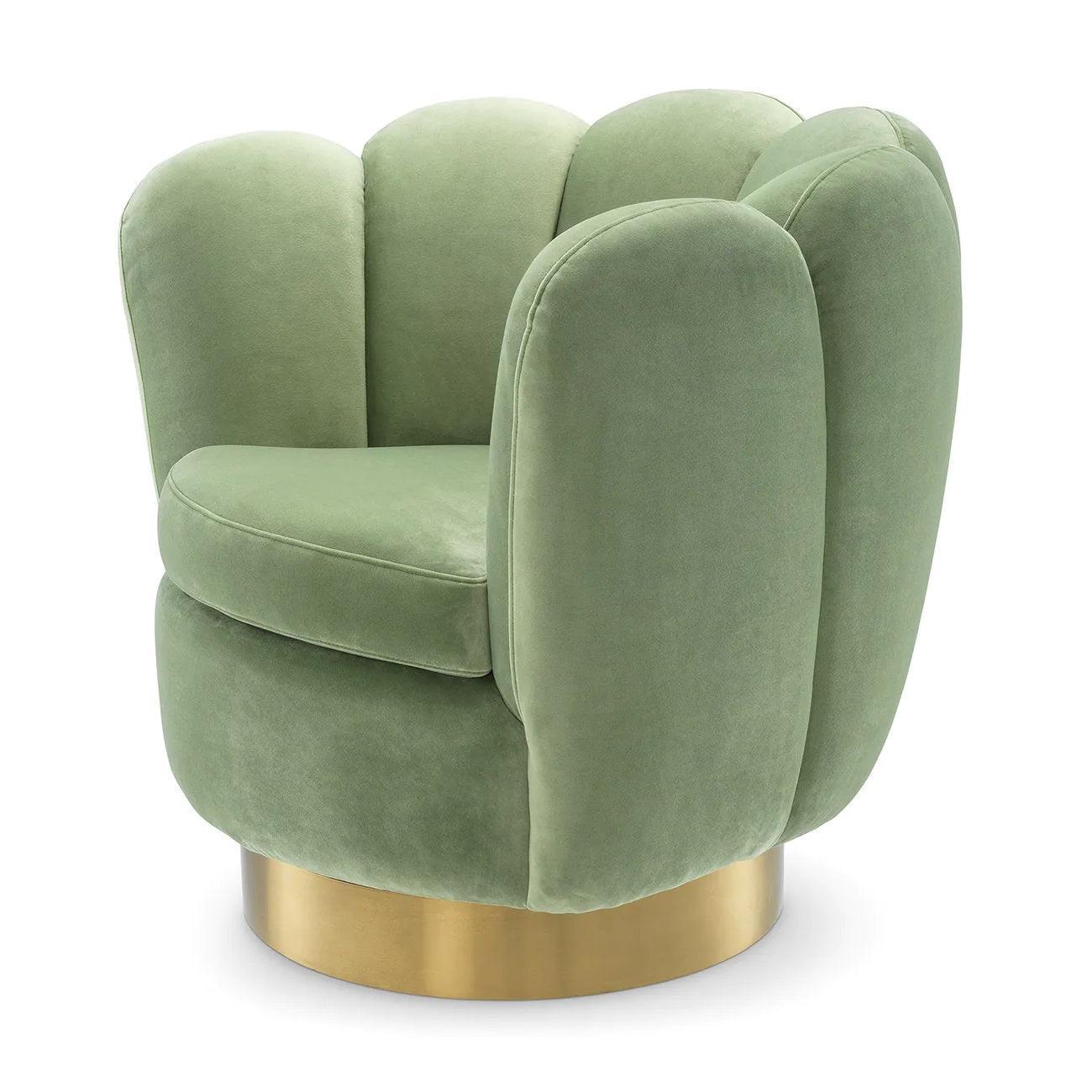 Fotel obrotowy MIRAGE pistacjowy Eichholtz Eye on Design