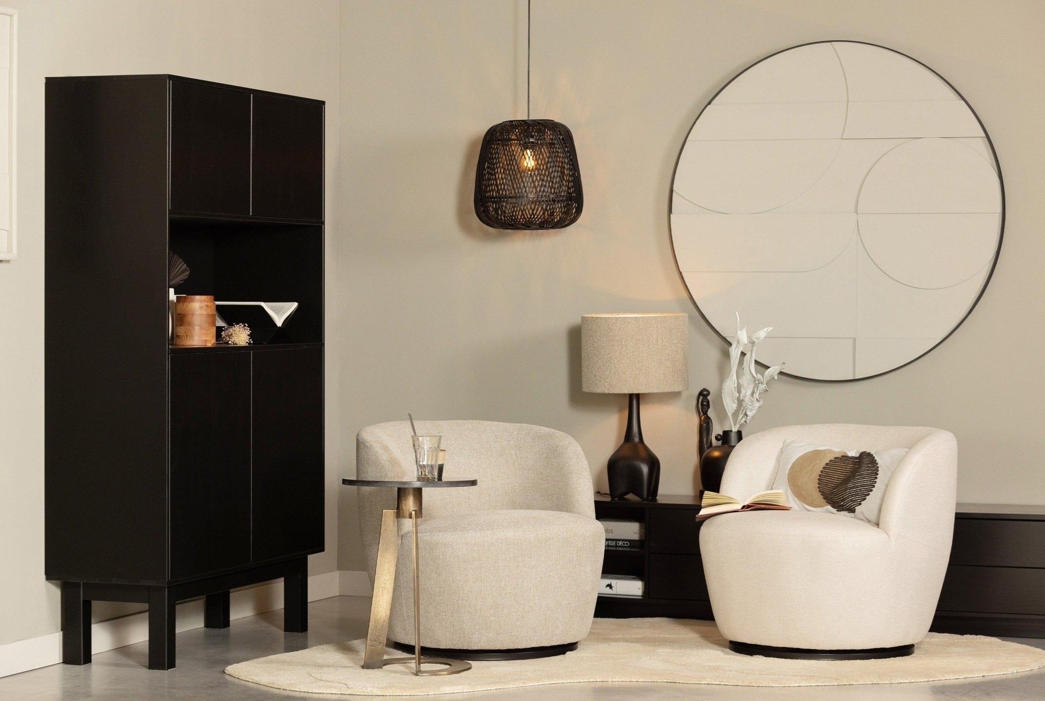 Fotel obrotowy SERRA kremowy – Woood