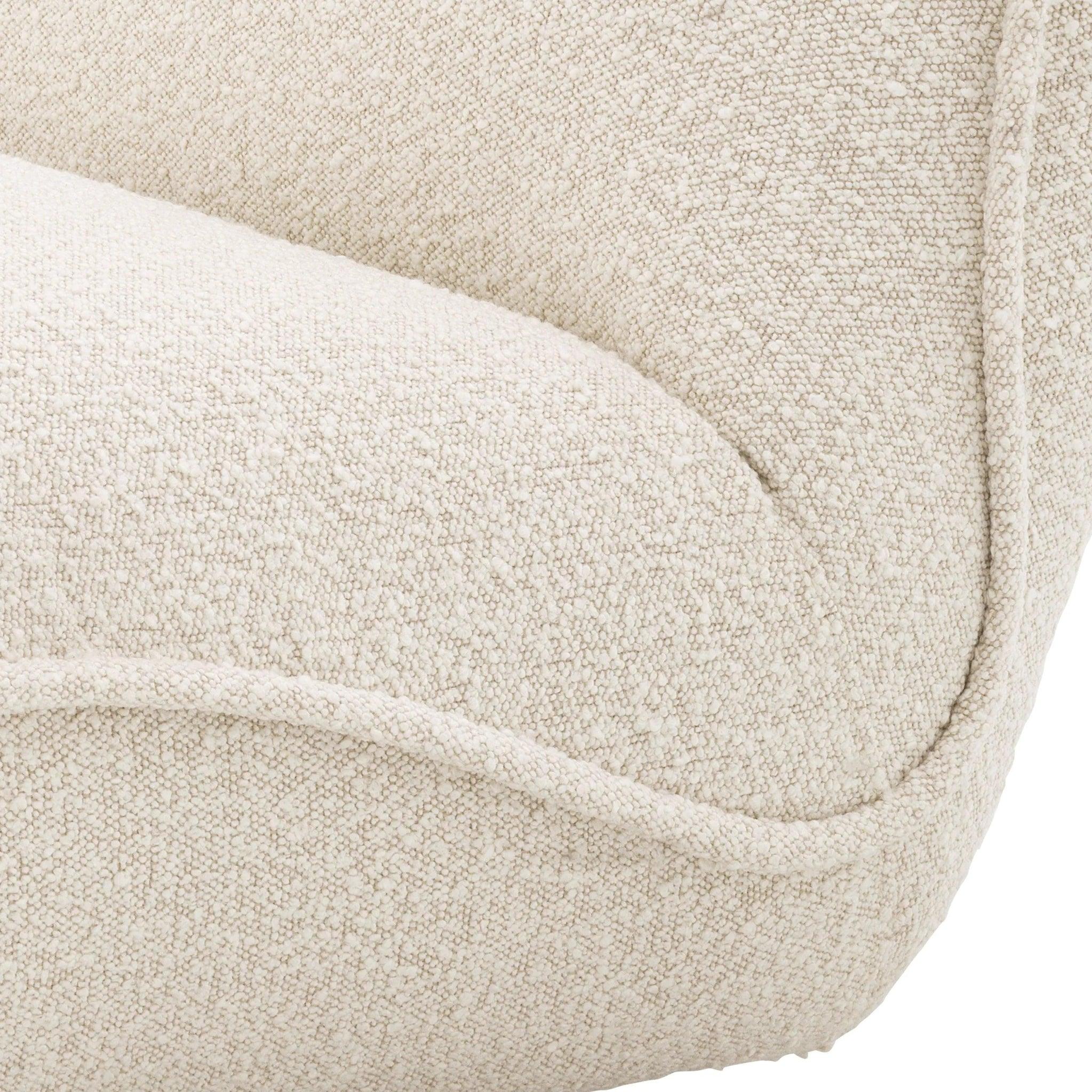 Fotel obrotowy w tkaninie boucle RELAX kremowy Eichholtz Eye on Design