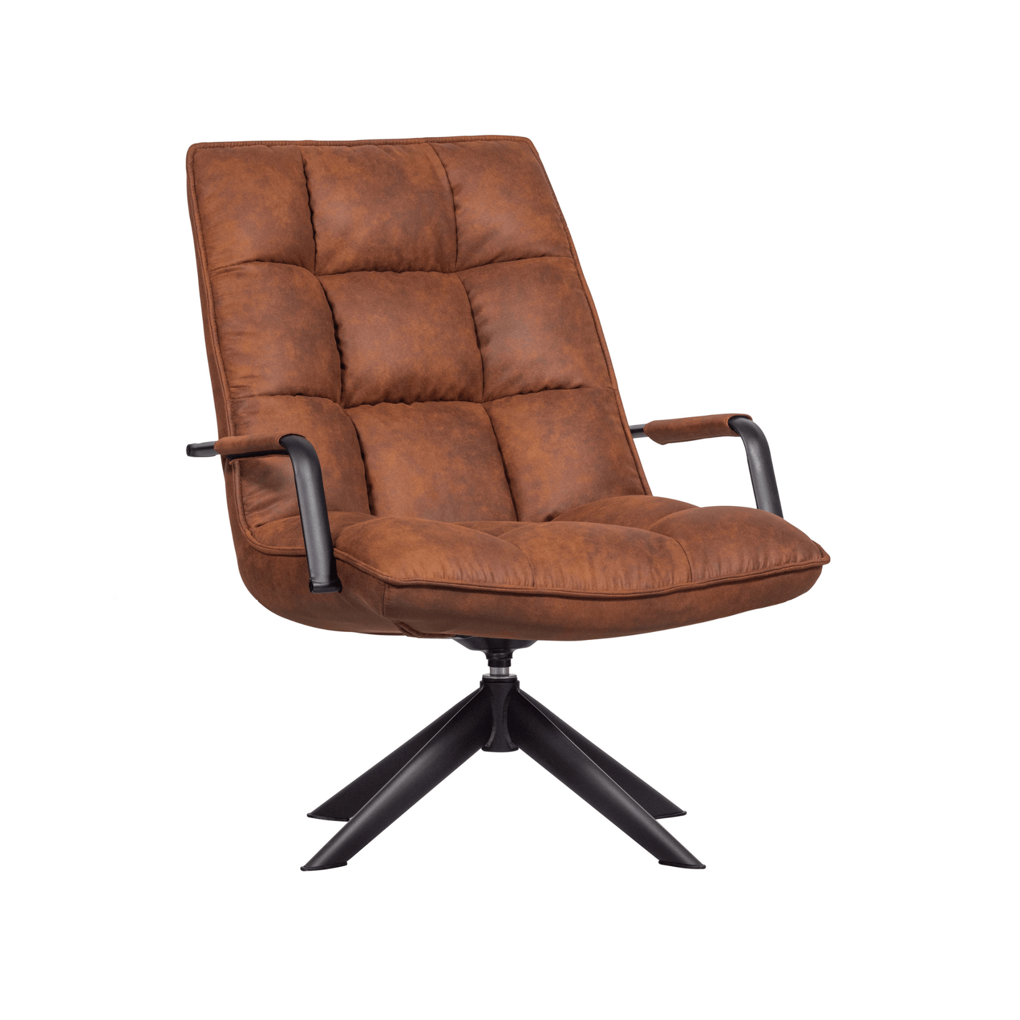 Fotel obrotowy z podłokietnikami JOUKE brązowy Woood Eye on Design