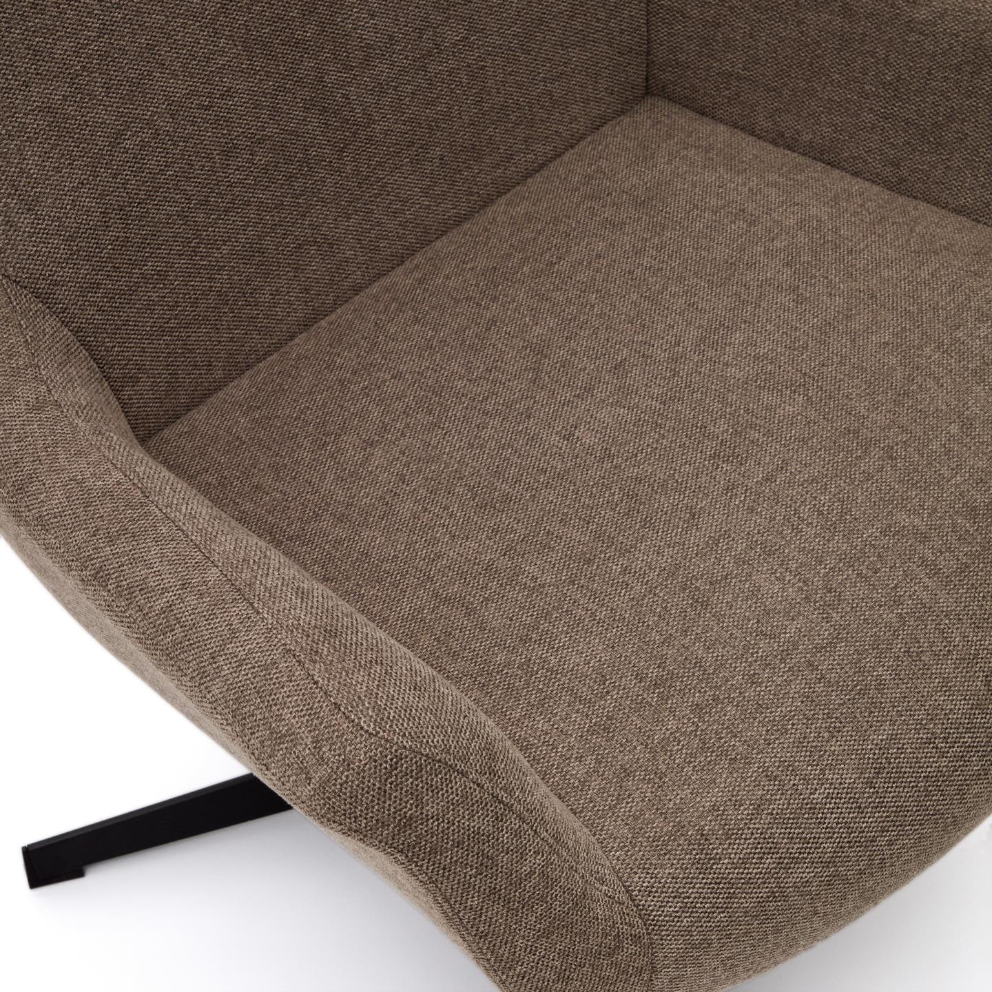 Fotel obrotowy ZALINA jasnobrązowy szenil La Forma Eye on Design