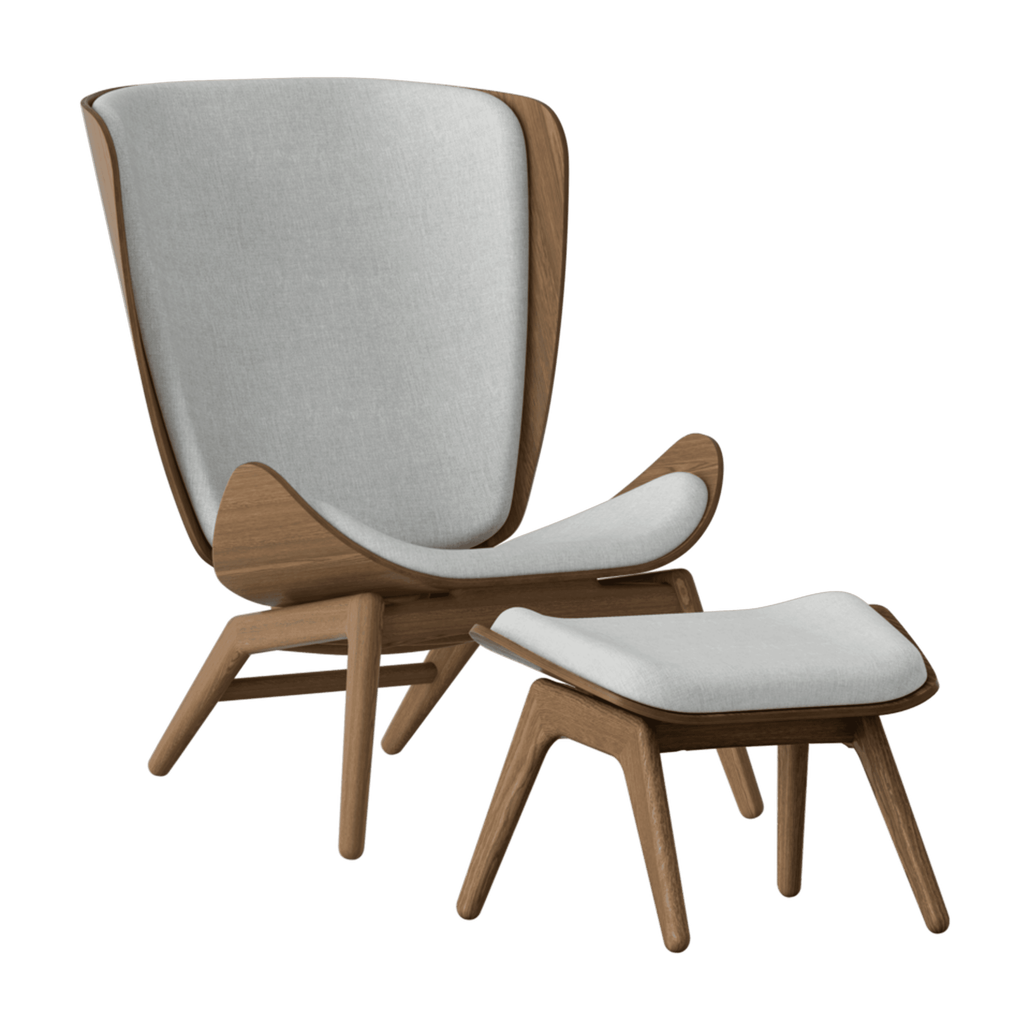 Fotel READER baby blue z ciemno dębową podstawą UMAGE Eye on Design