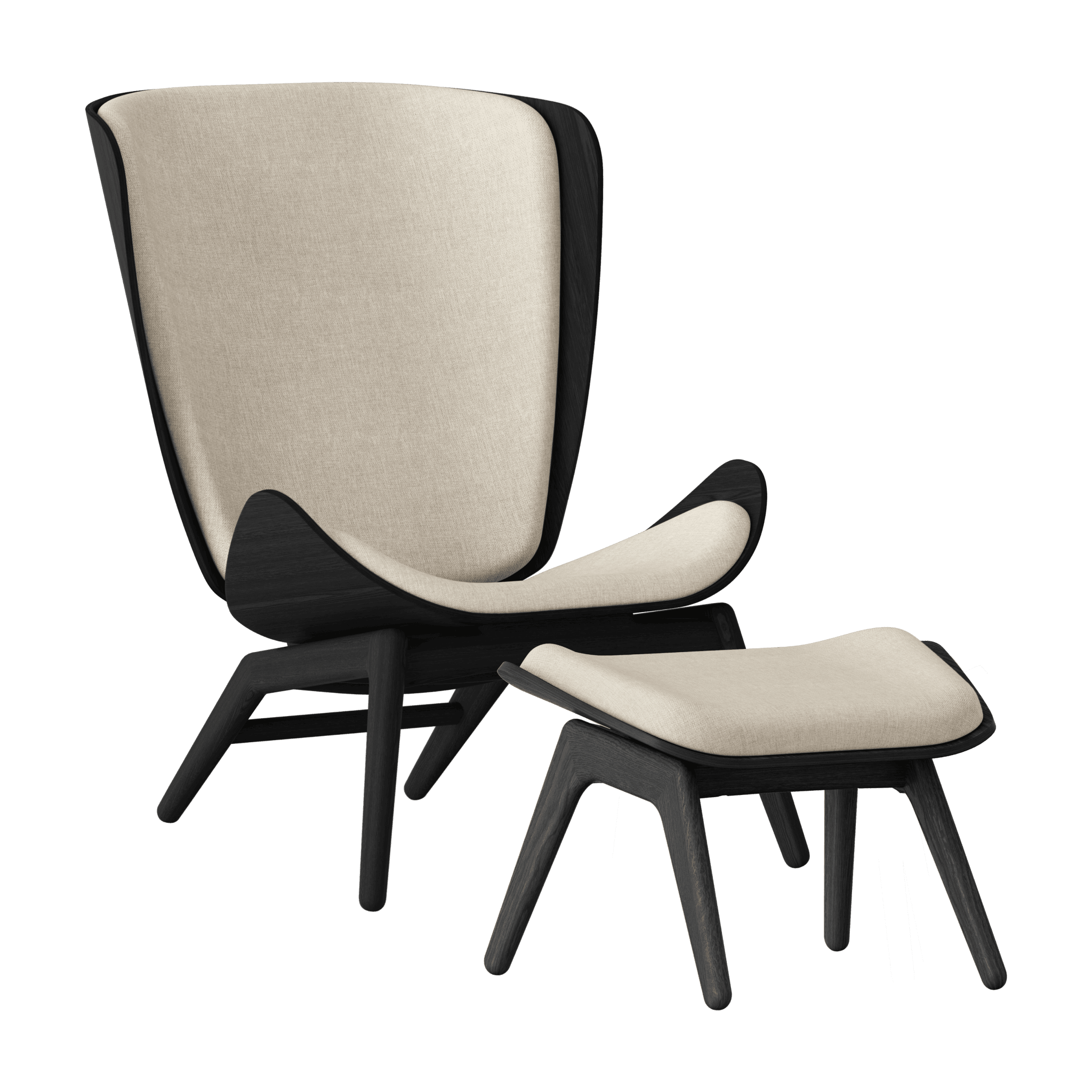 Fotel READER beżowy z czarną podstawą UMAGE Eye on Design