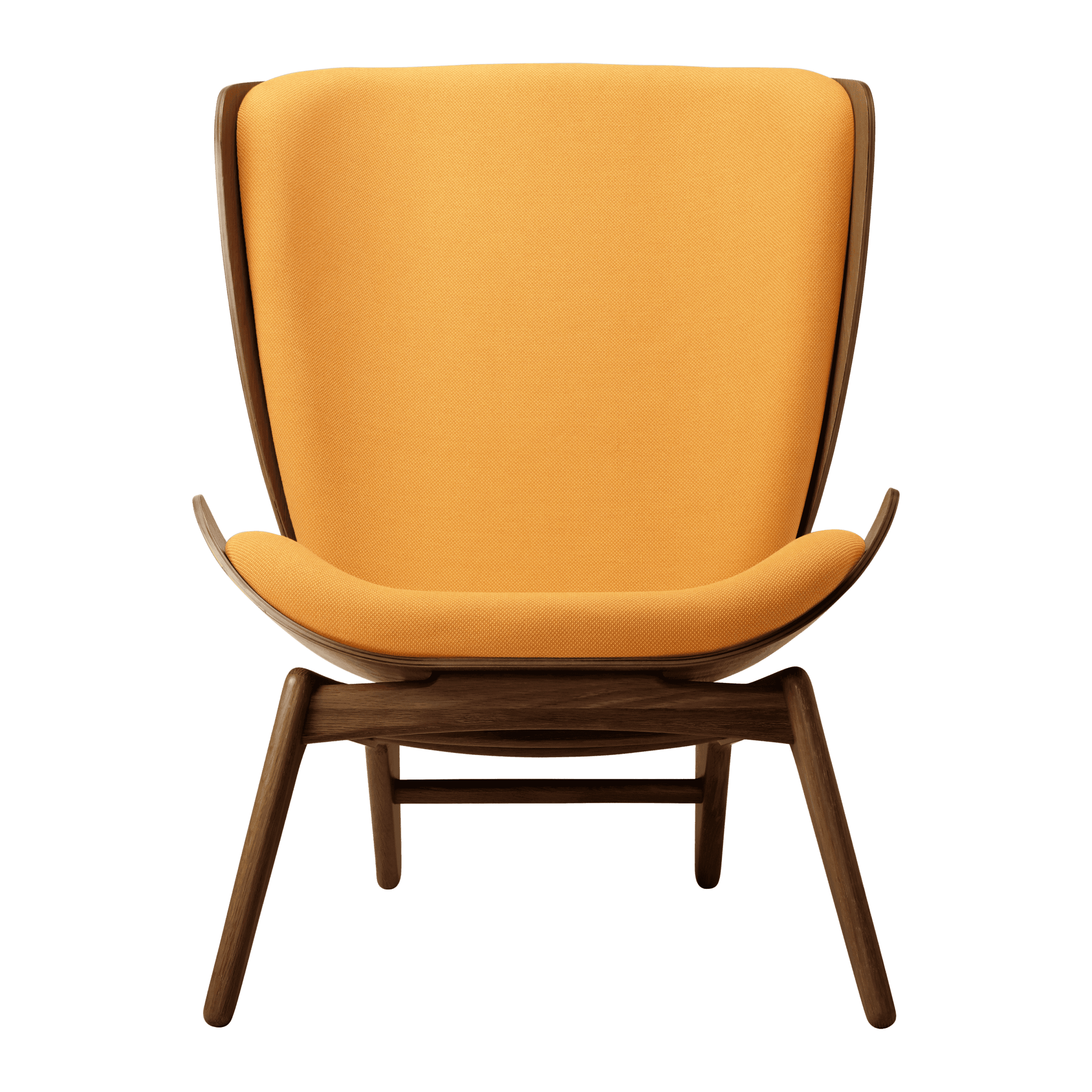 Fotel READER bursztynowy z ciemno dębową podstawą UMAGE Eye on Design