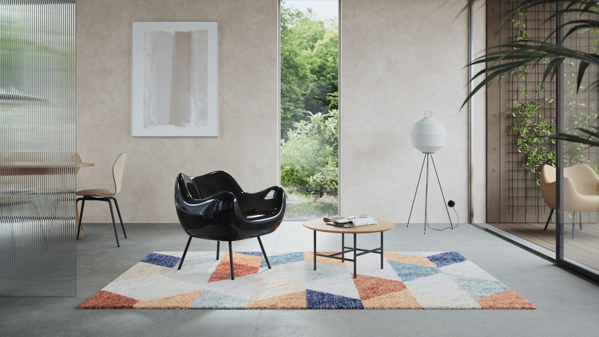 Fotel RM58 CLASSIC z czarną podstawą Vzór Eye on Design