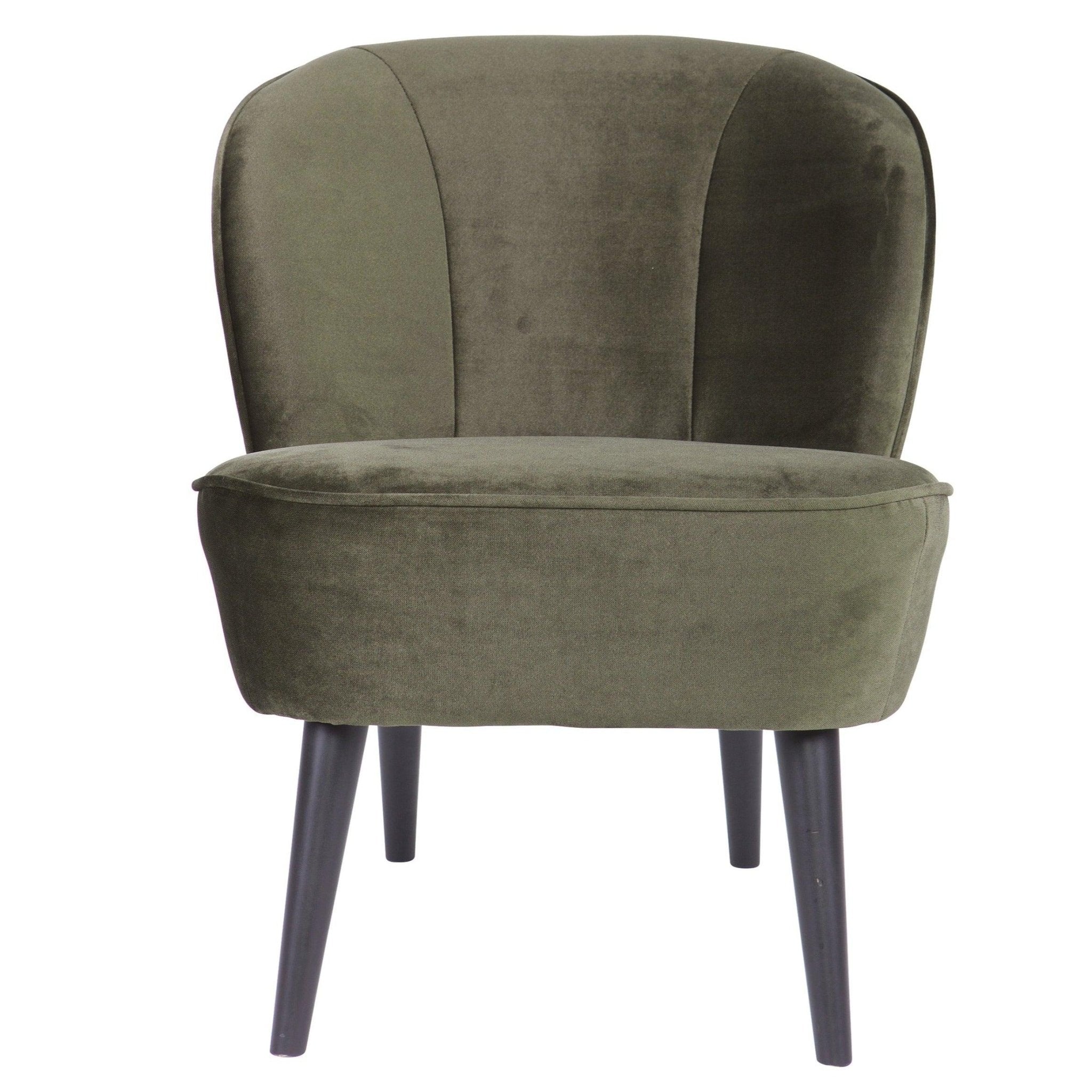 Fotel SARA oliwkowy zielony Woood Eye on Design