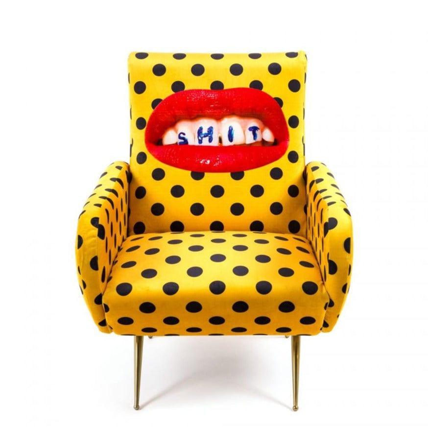Fotel SHIT żółty Seletti Eye on Design