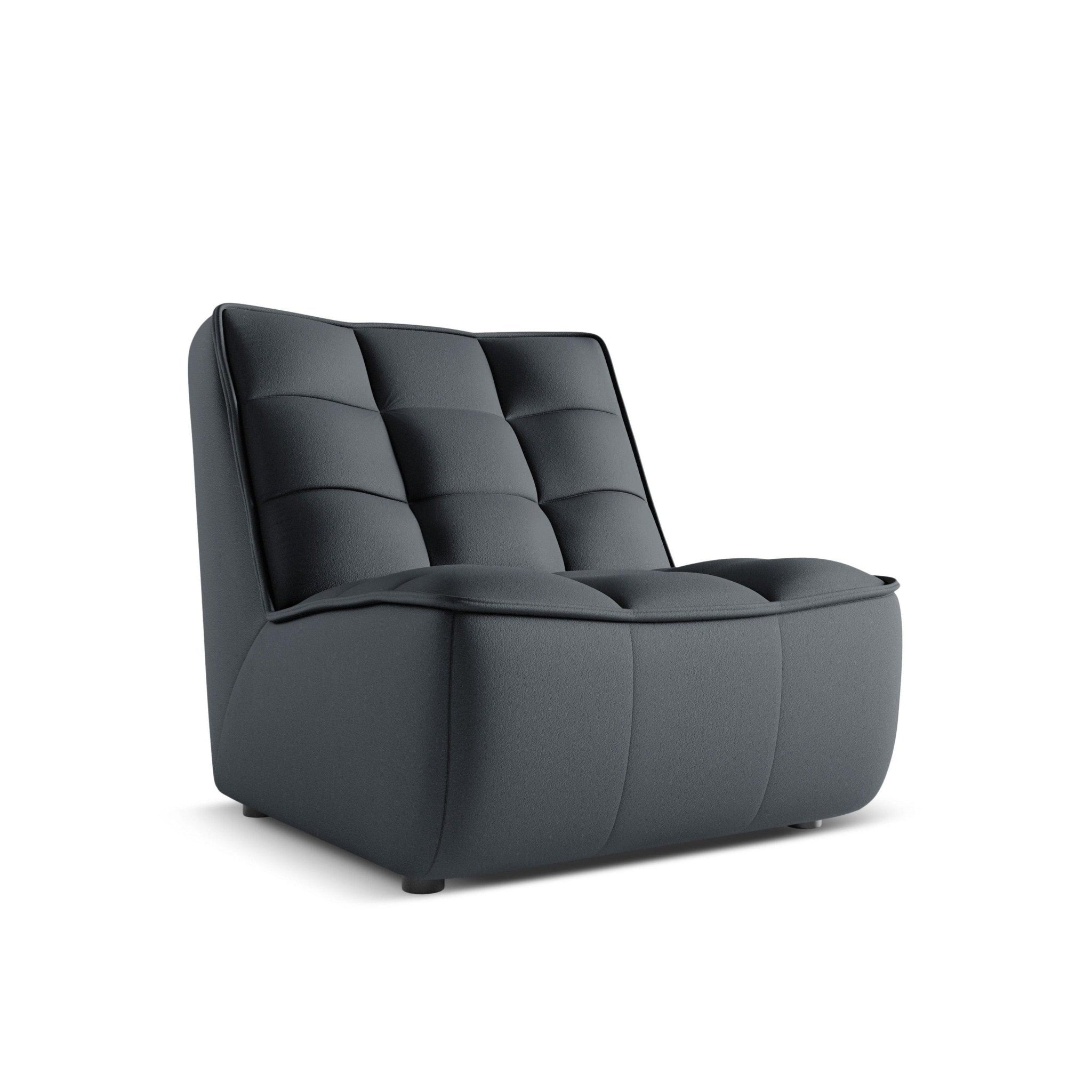 Fotel skórzany MONI grafitowy Maison Heritage Eye on Design