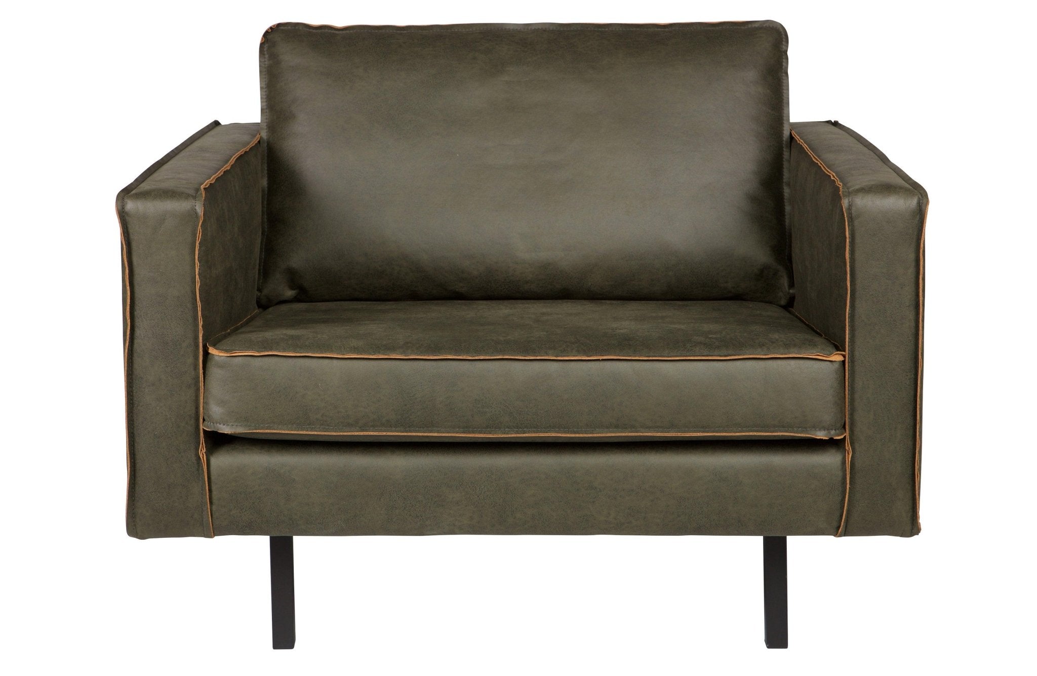 Fotel skórzany RODEO wojskowa zieleń Be Pure Eye on Design