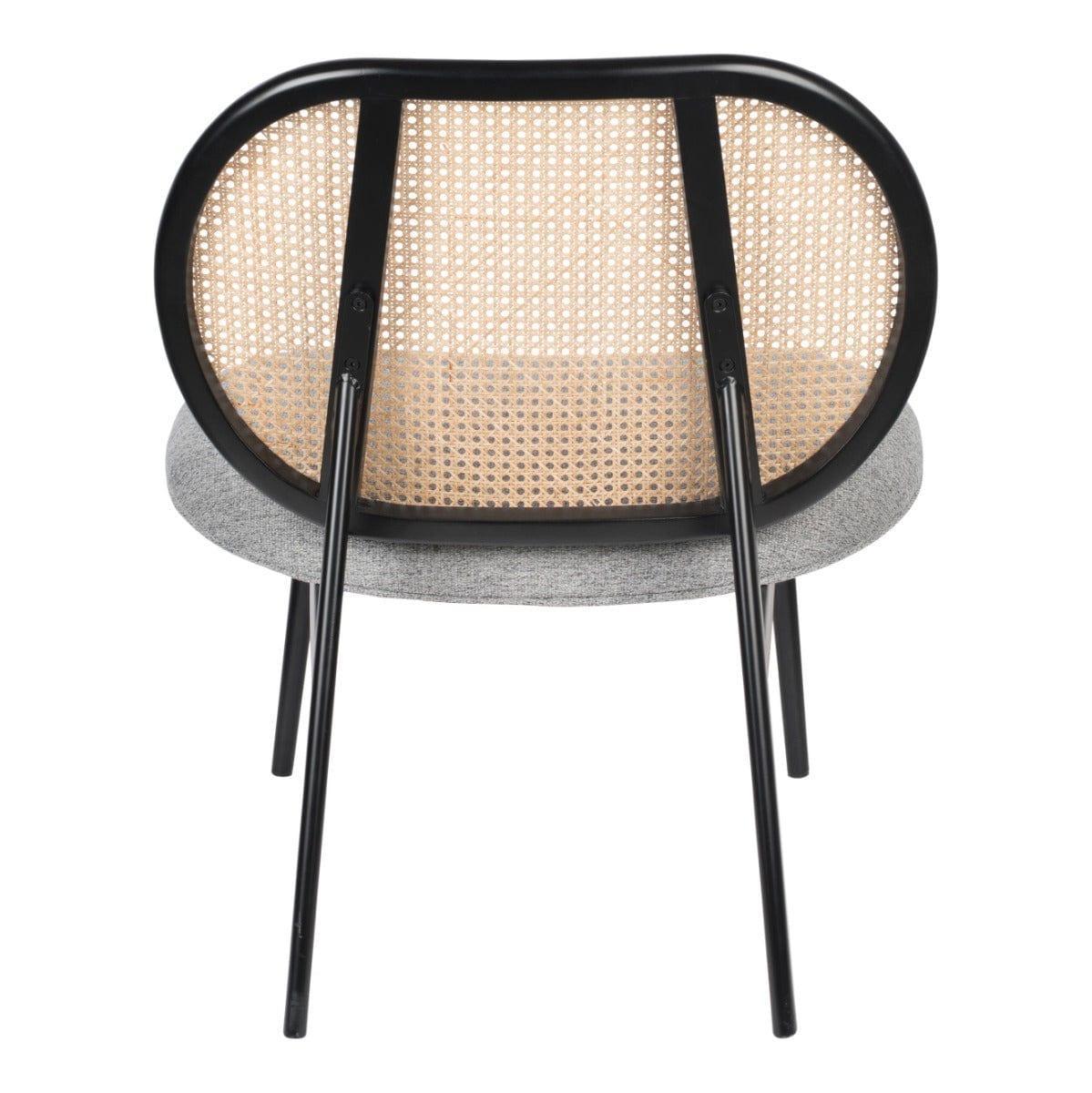 Fotel SPIKE szary z rattanowym oparciem Zuiver Eye on Design