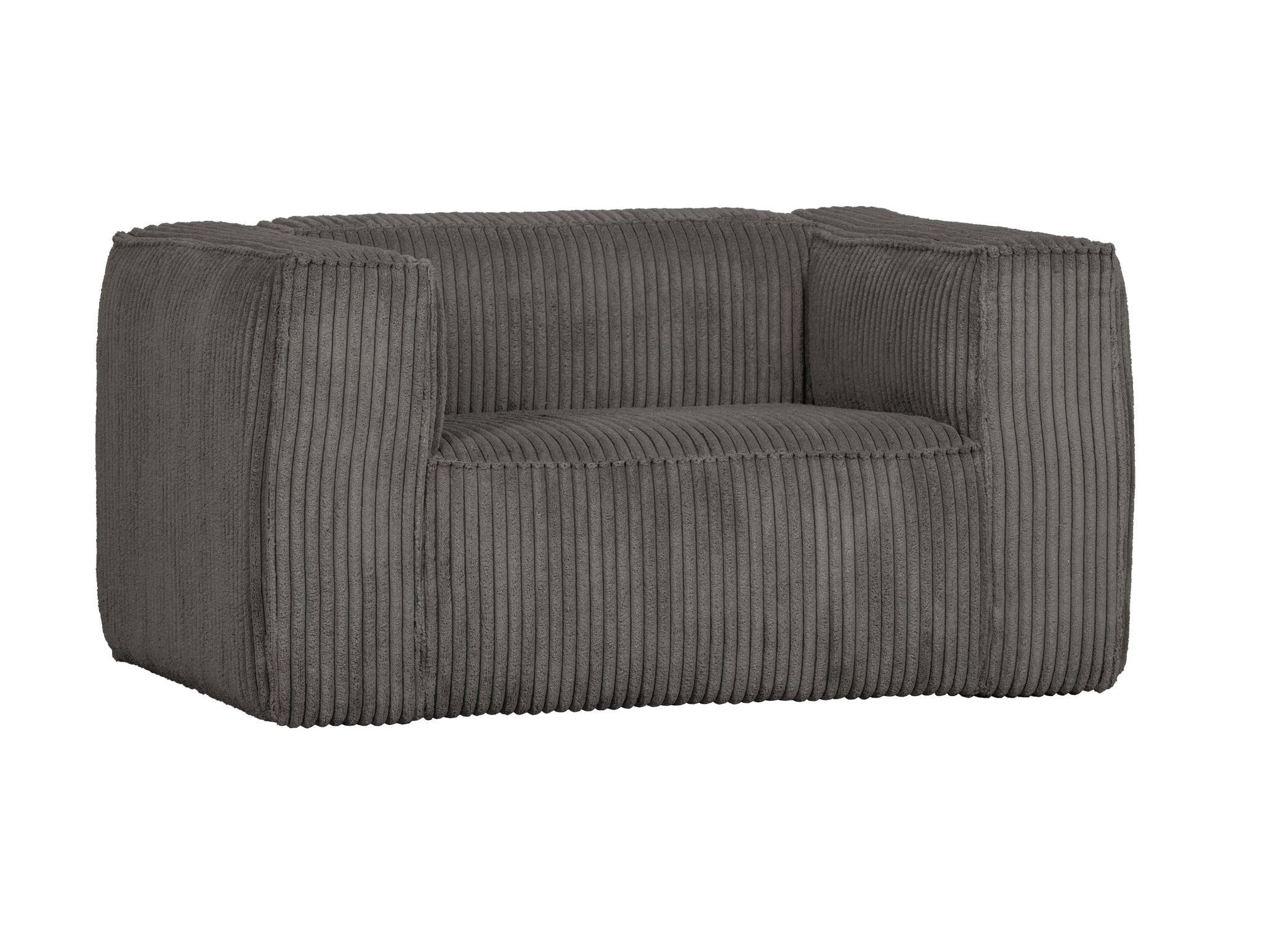 Fotel sztruksowy BEAN RIB ciemnoszary Woood Exclusive Eye on Design