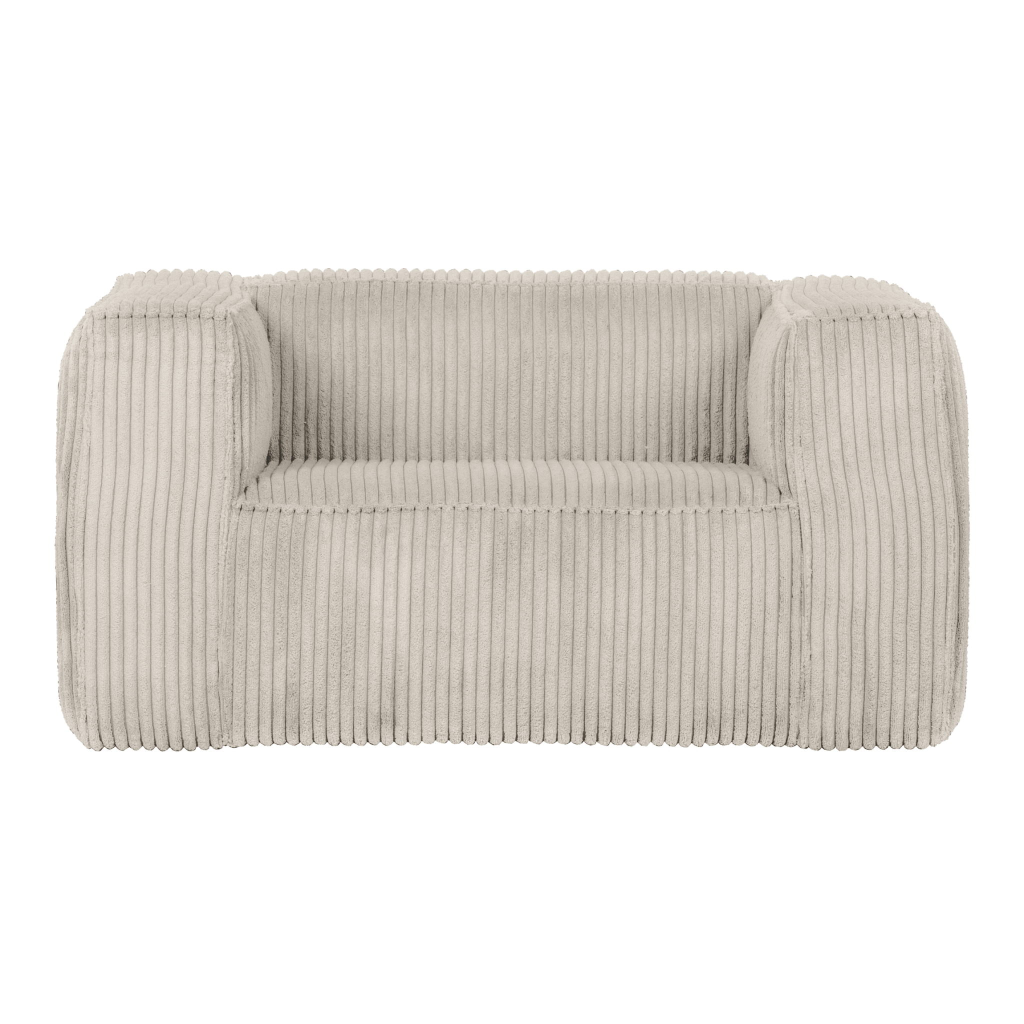 Fotel sztruksowy BEAN RIB jasnobeżowy Woood Exclusive Eye on Design