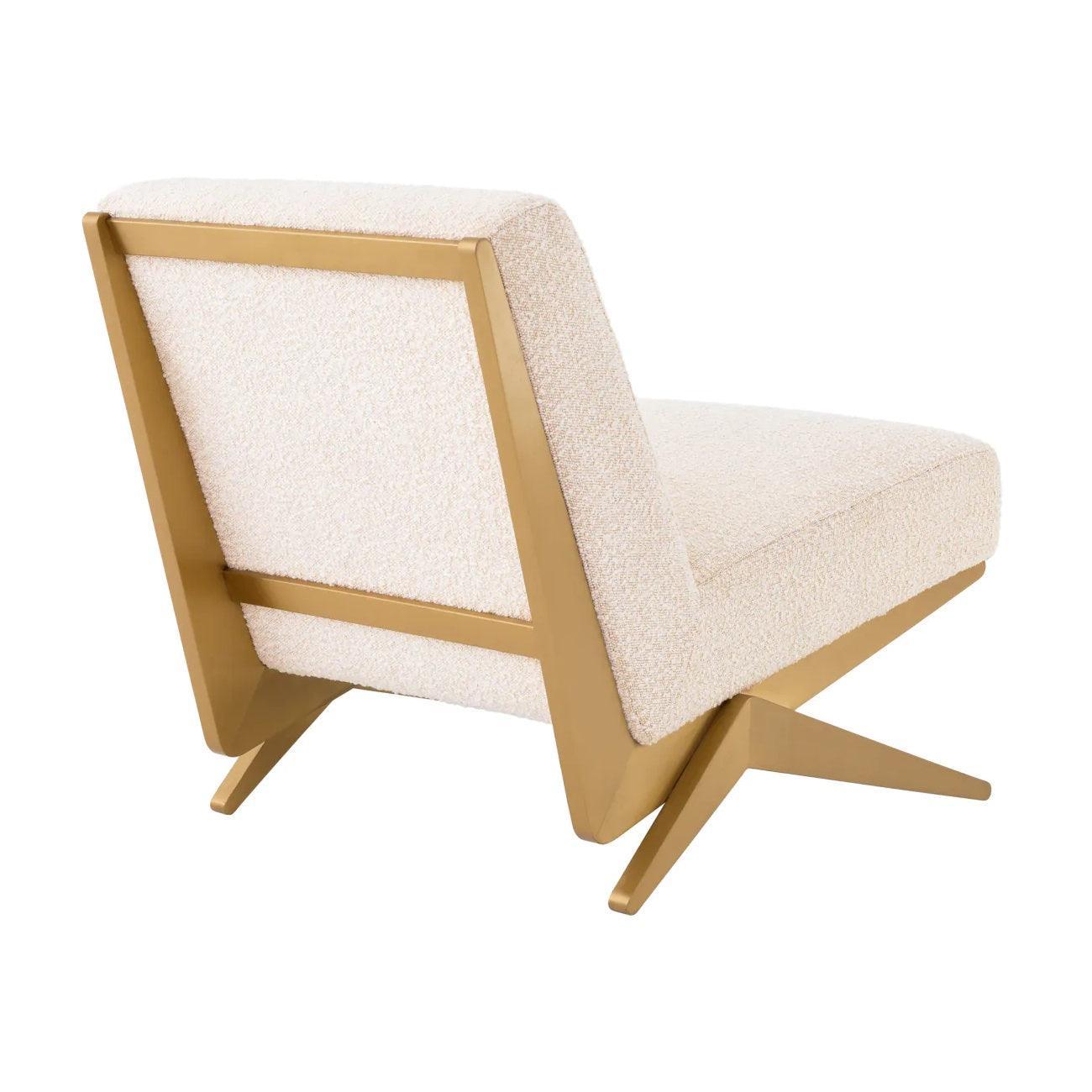 Fotel w tkaninie boucle FICO kremowy Eichholtz Eye on Design