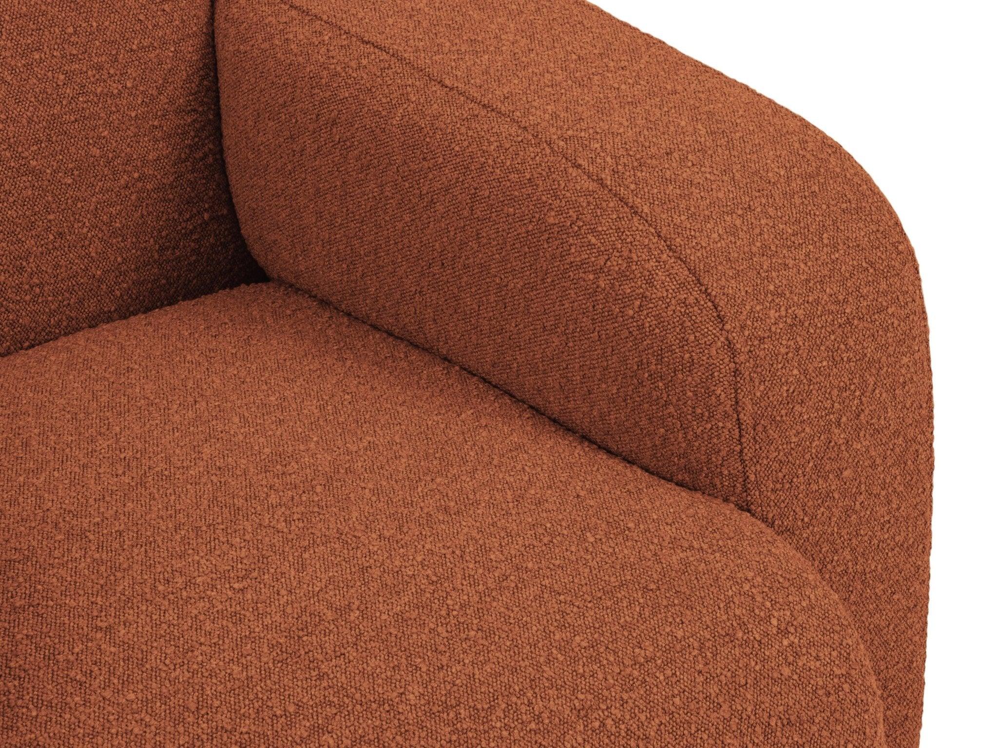 Fotel w tkaninie boucle LOLA brązowy Windsor & Co Eye on Design