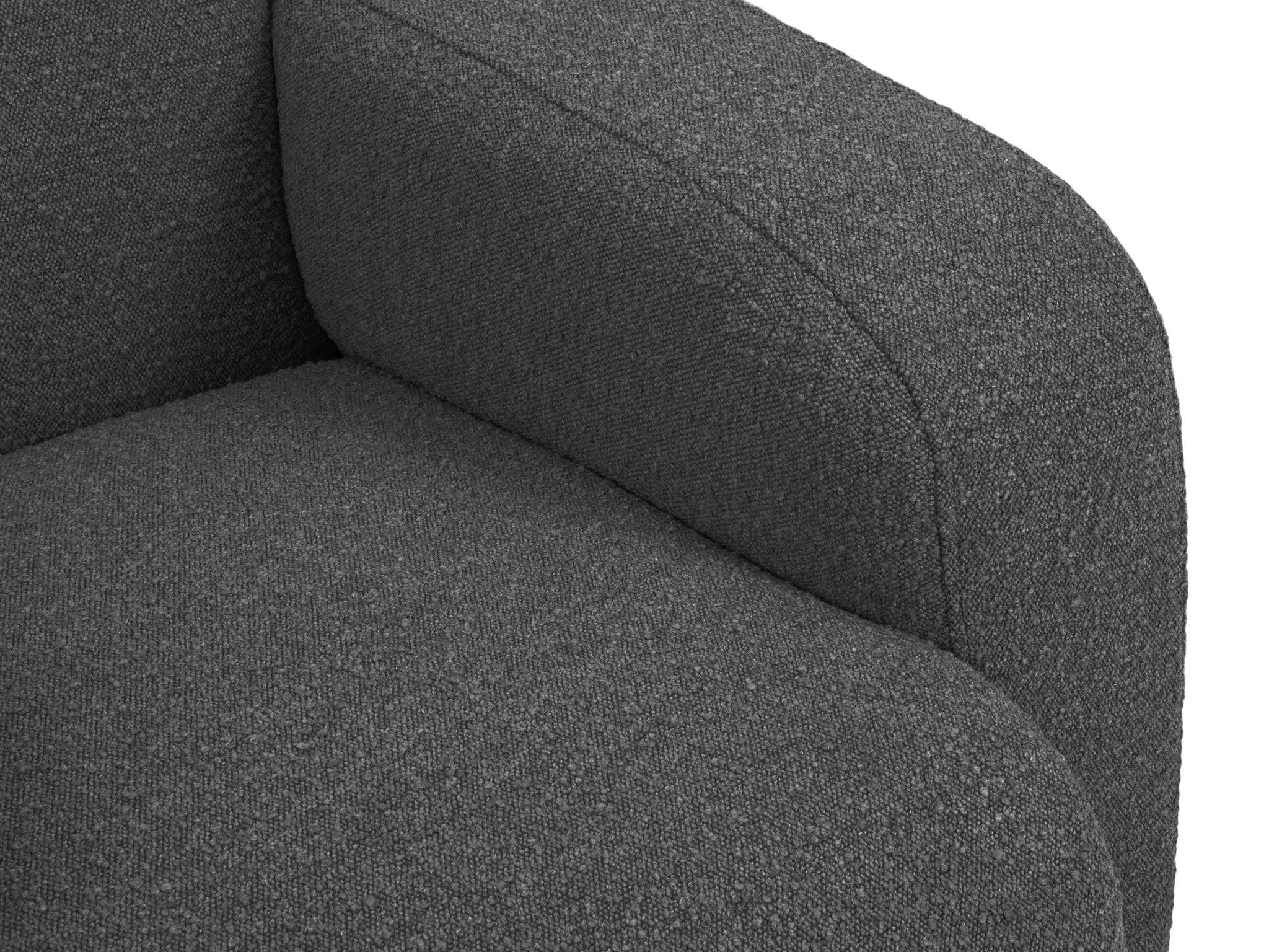 Fotel w tkaninie boucle LOLA ciemnoszary Windsor & Co Eye on Design