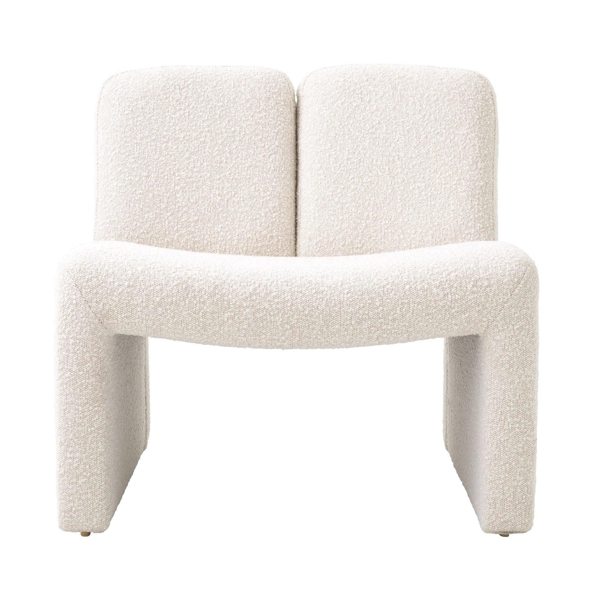 Fotel w tkaninie boucle MACINTOSH kremowy Eichholtz Eye on Design