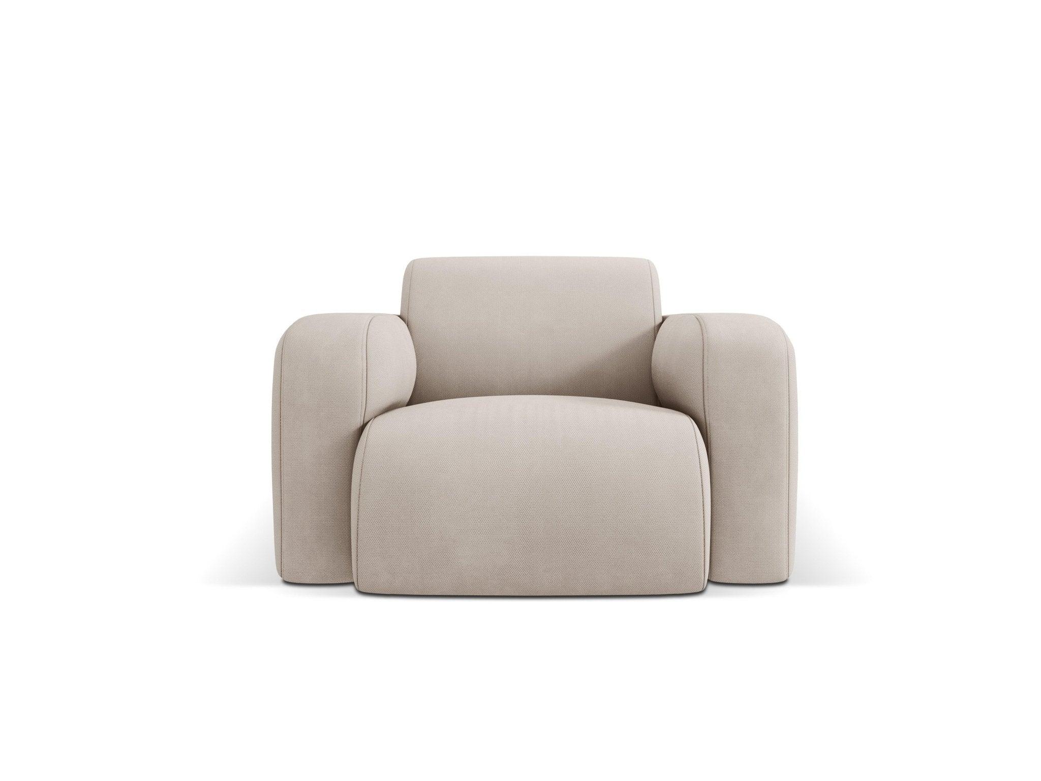 Fotel w tkaninie chenillowej LOLA beżowy Windsor & Co Eye on Design