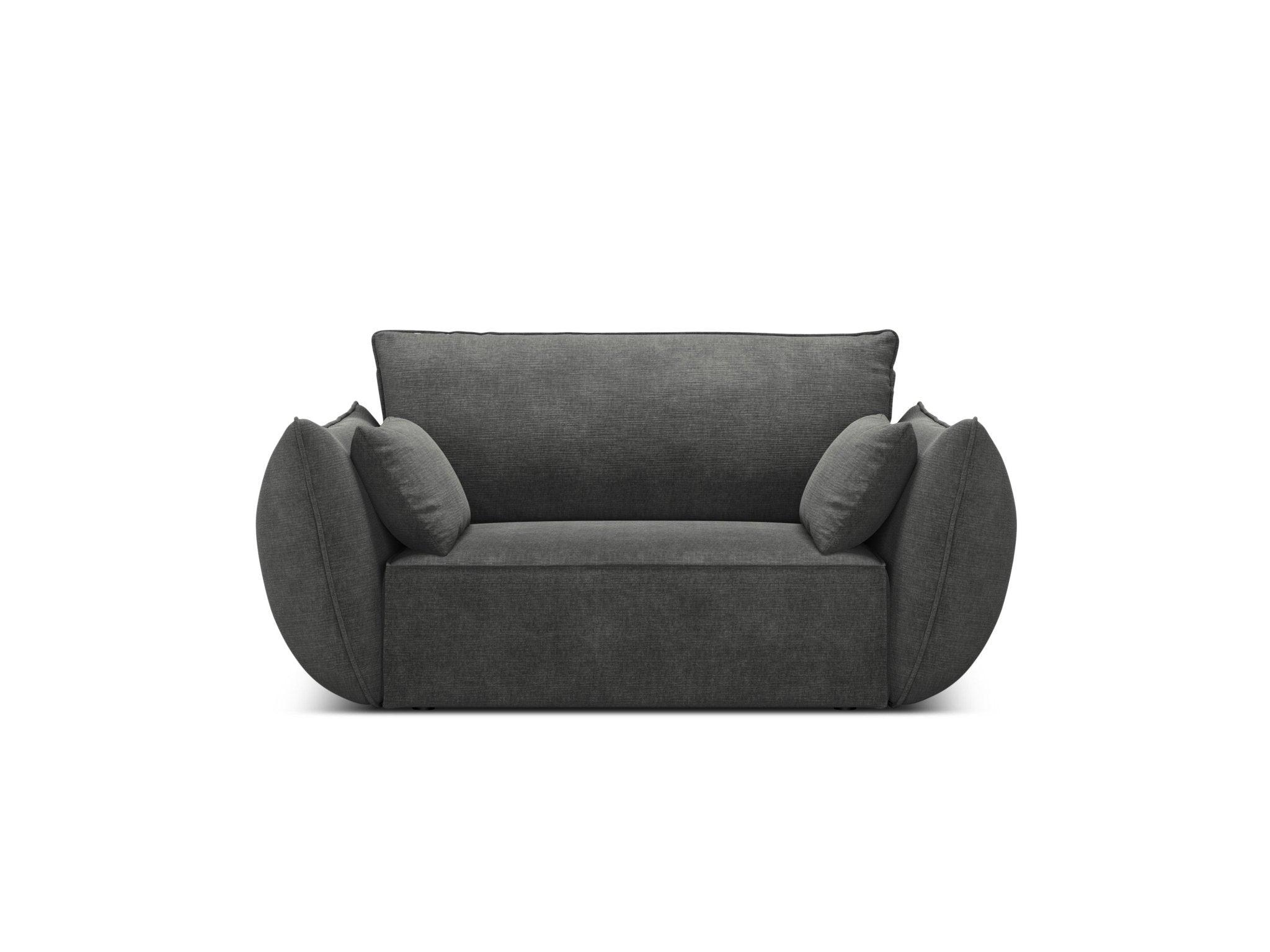 Fotel w tkaninie szenilowej VANDA ciemnoszary Mazzini Sofas Eye on Design