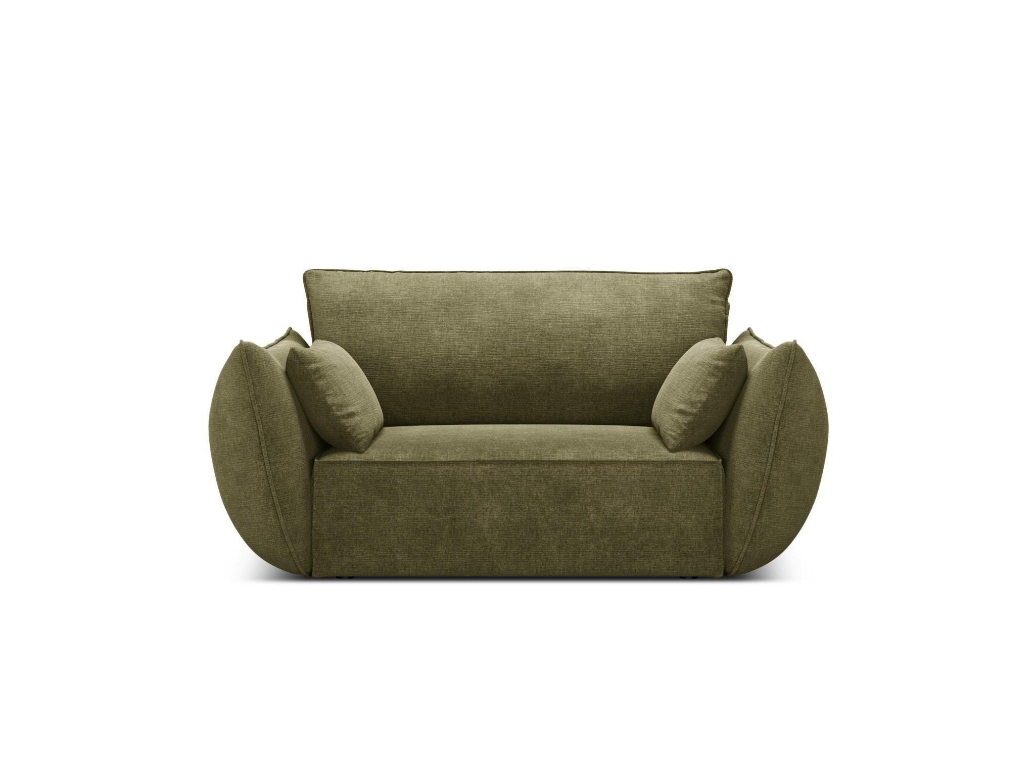 Fotel w tkaninie szenilowej VANDA zielony Mazzini Sofas Eye on Design