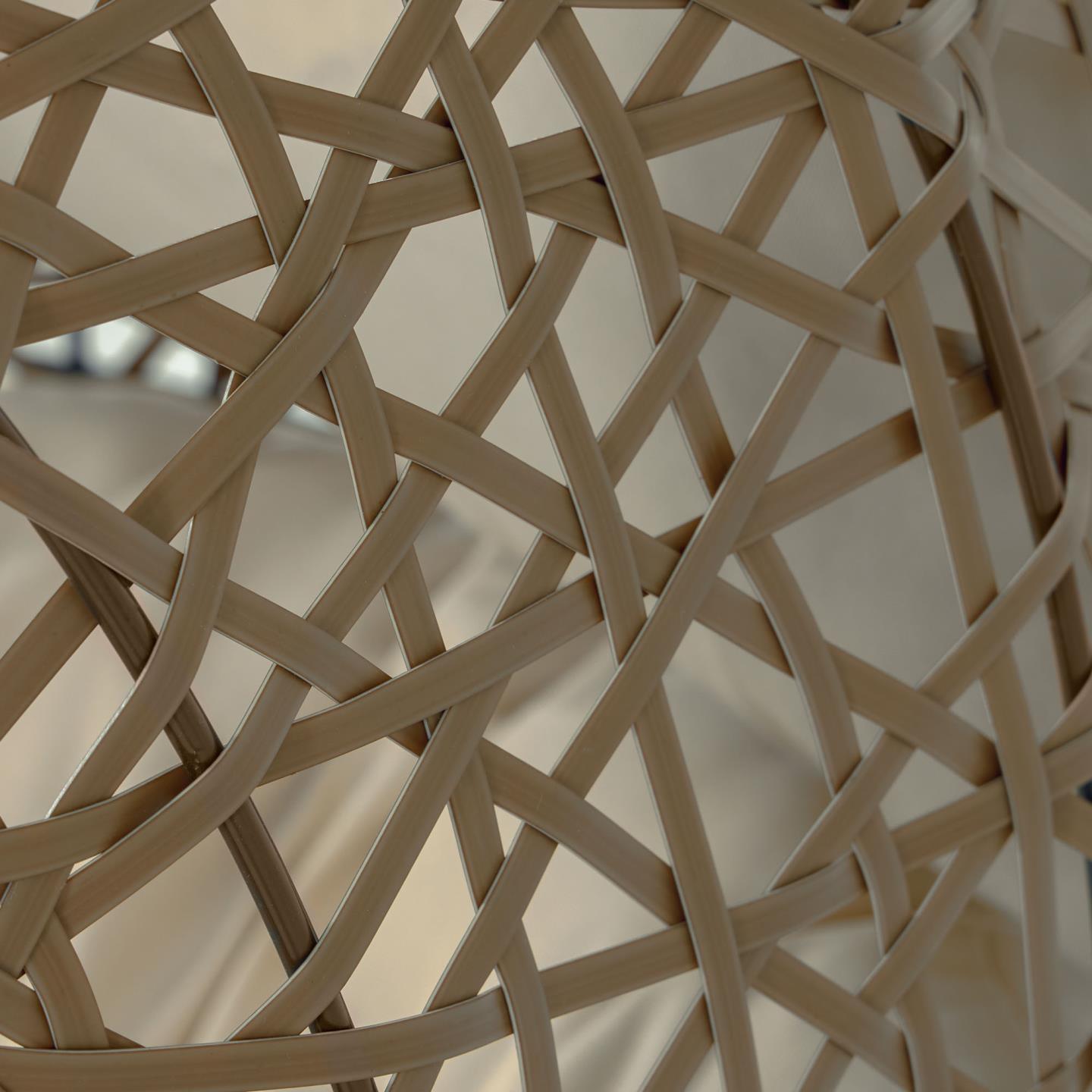 Fotel wiszący FLORINA brązowy z ciemnoszarą podstawą La Forma Eye on Design