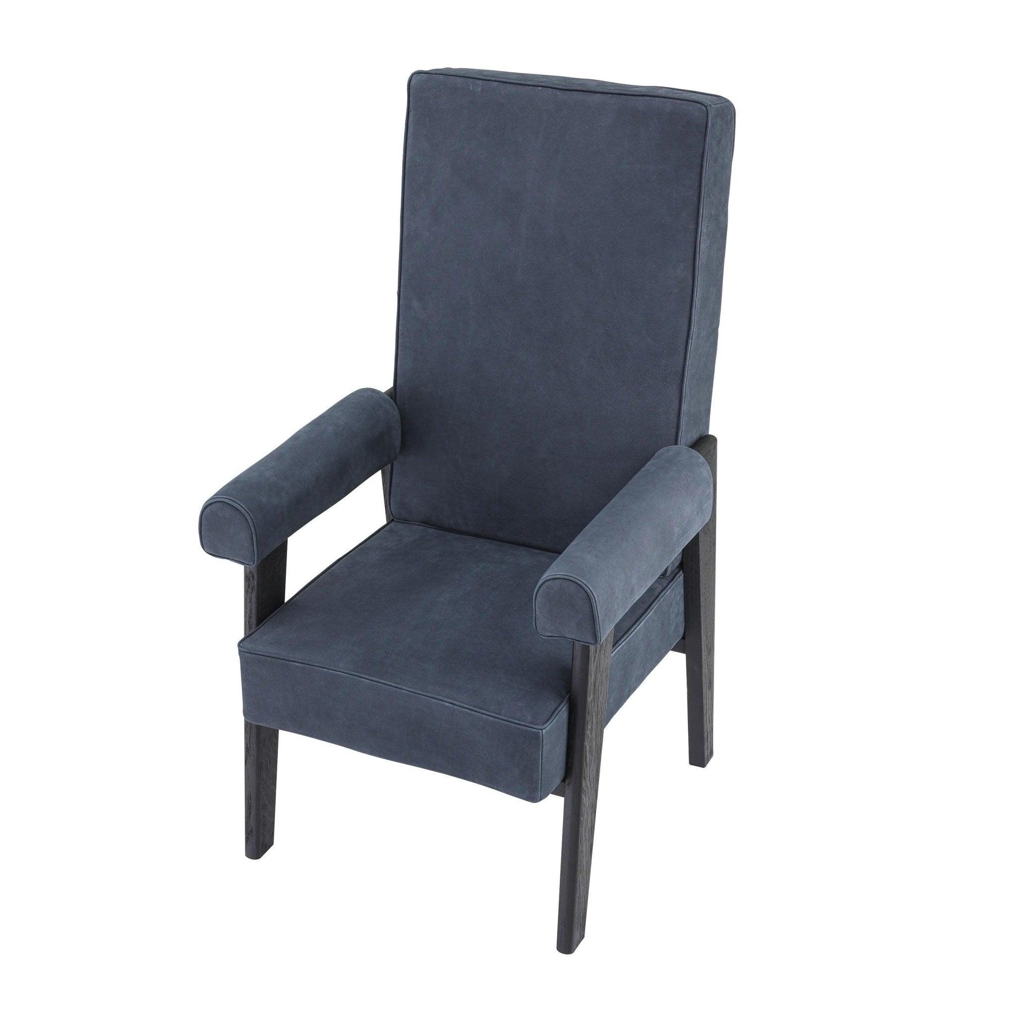 Fotel z wysokim oparciem MILO granatowy Eichholtz Eye on Design