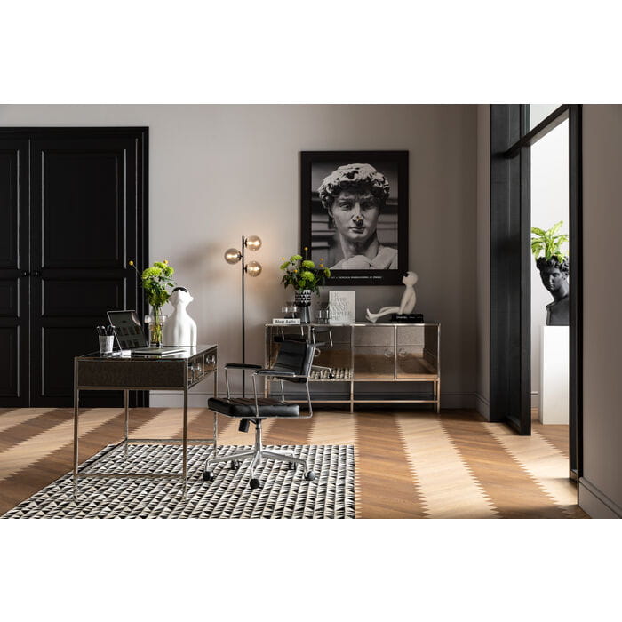 Schreibtischstuhl DOTTORE schwarze Kunstleder