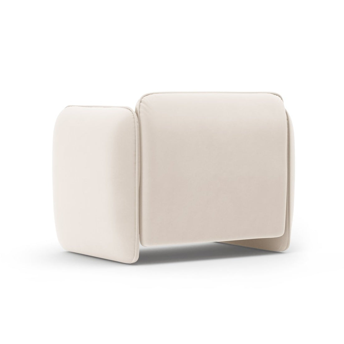 Velvet Armchair GEORGIA Ivory