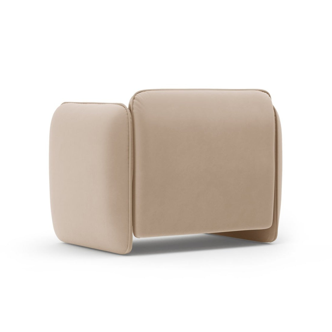 Samt-Sessel GEORGIA mandelbeige