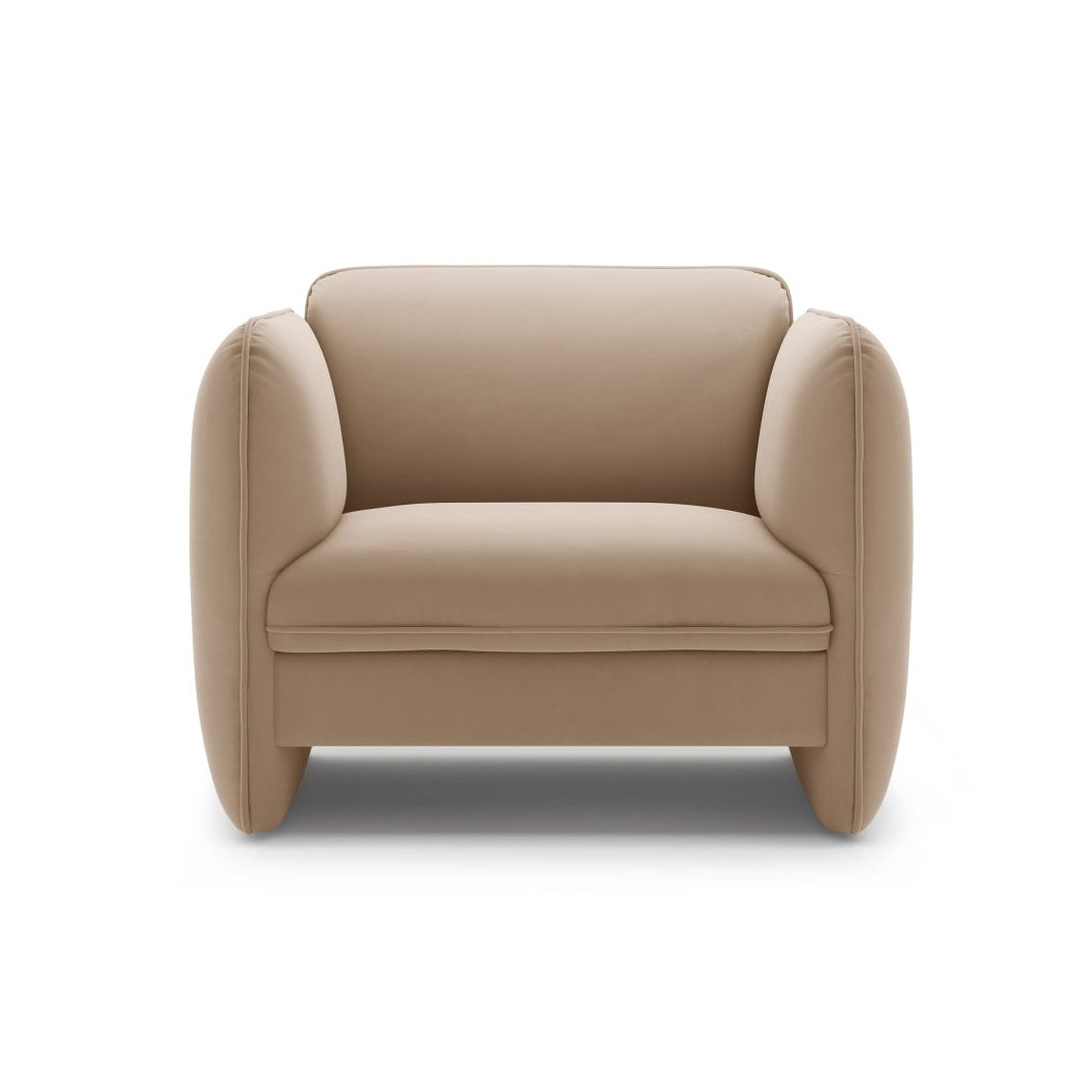 Samt-Sessel GEORGIA mandelbeige