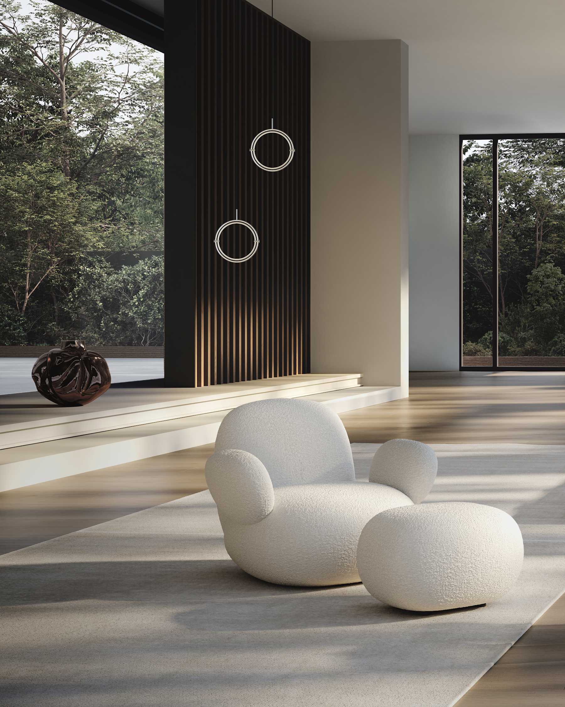 WABI Vase braunes Glas