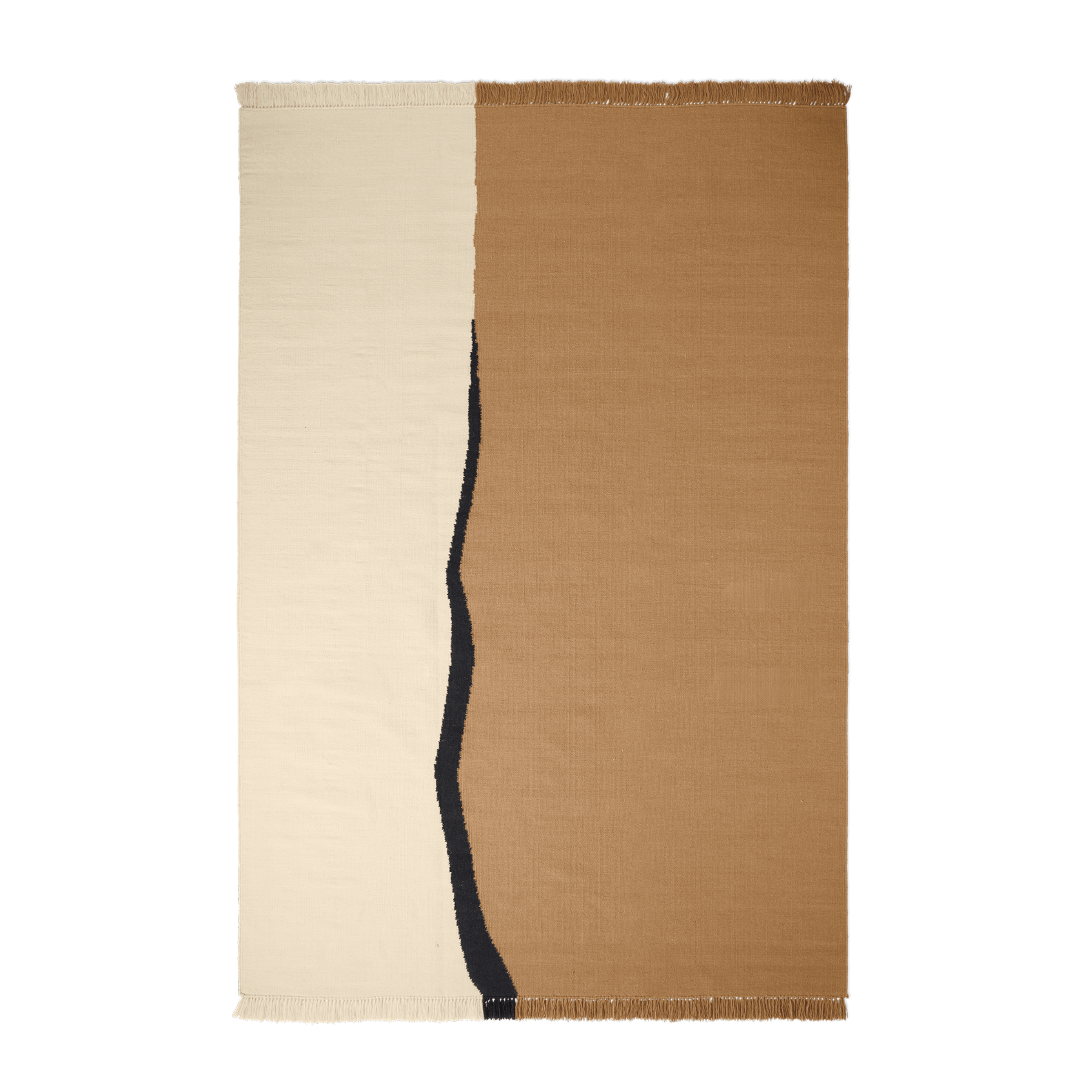 Teppich SOIL KELIM gebrochenes Weiß mit Sandfarbe