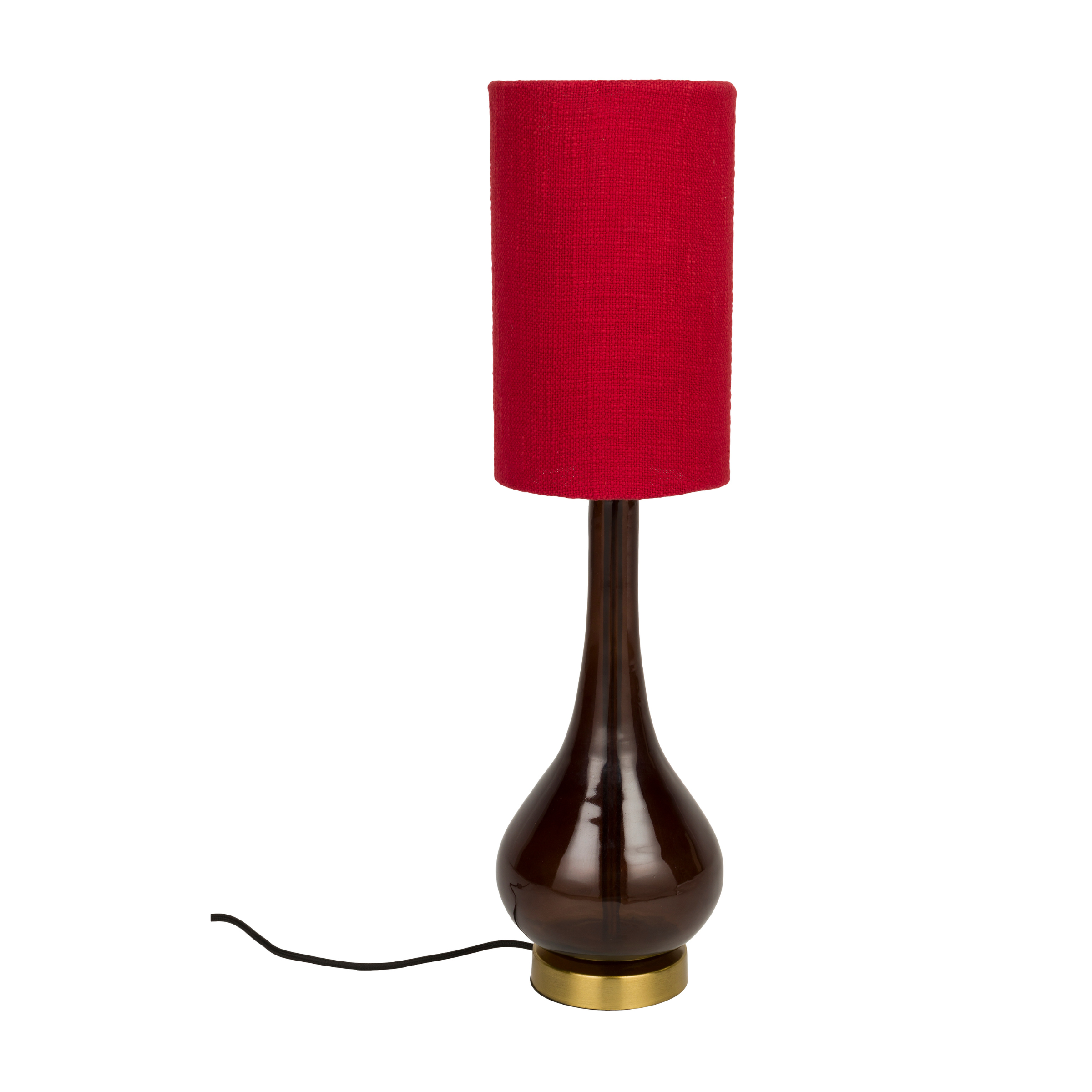 JULES table lamp red with brown base