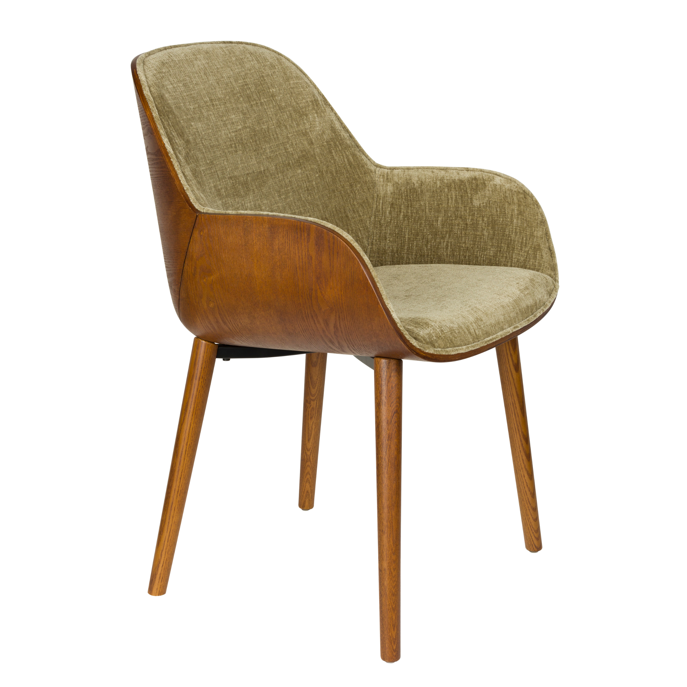 TAYLOR Chair Green with Wooden Base