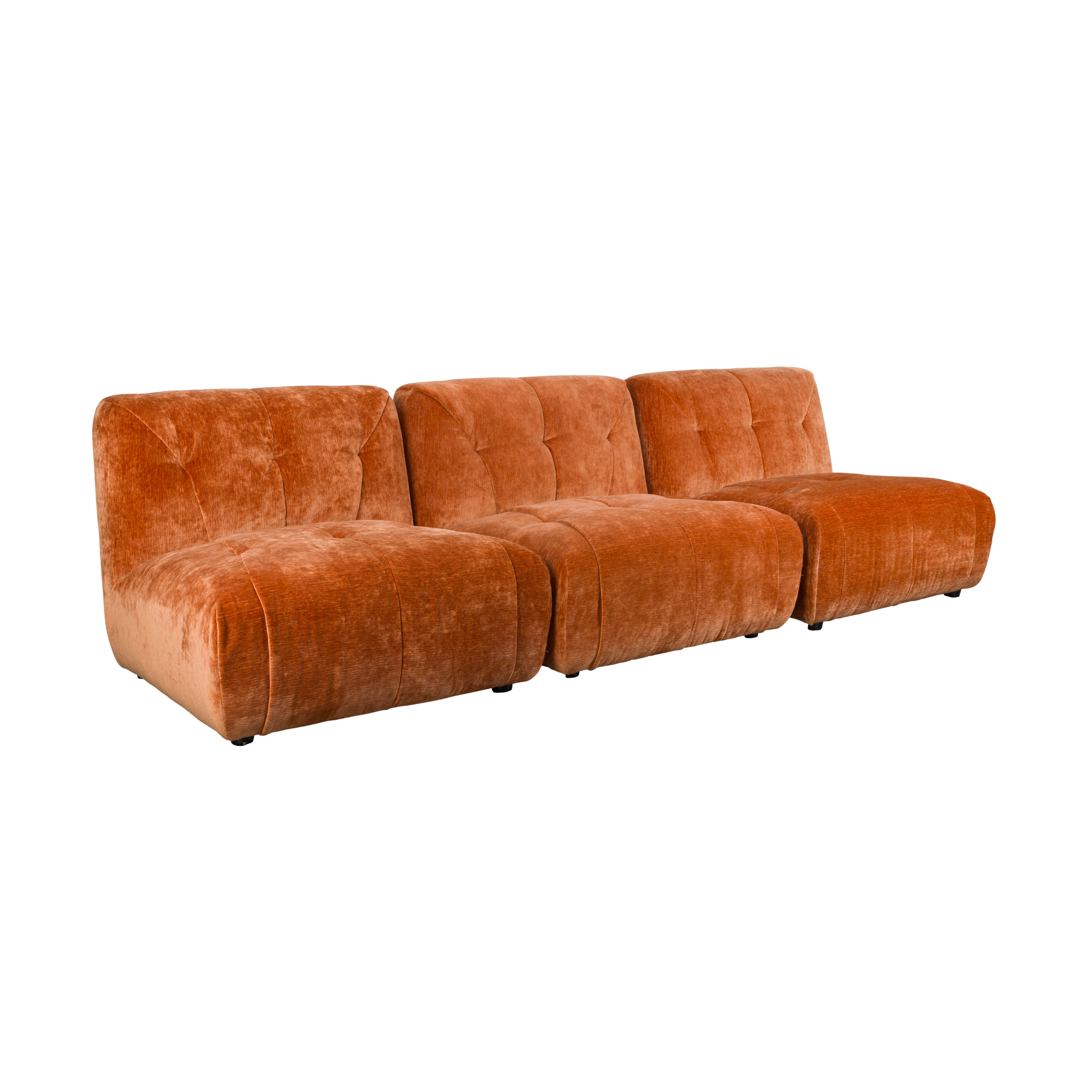 3-seater Sofa GIADA copper velvet